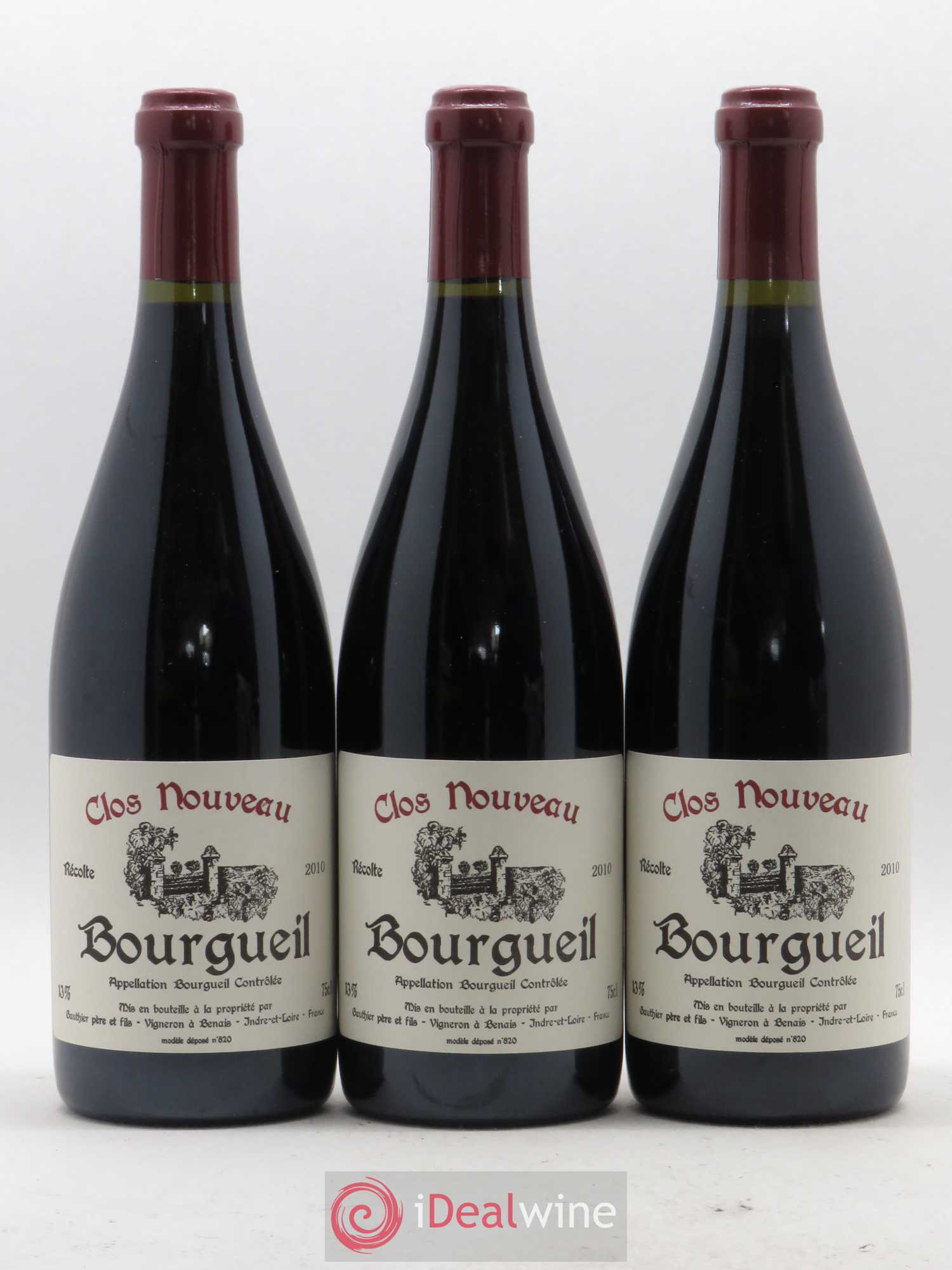 Bourgueil Clos Nouveau Domaine du Bel Air 2010 - Lot de 6 bouteilles - 1