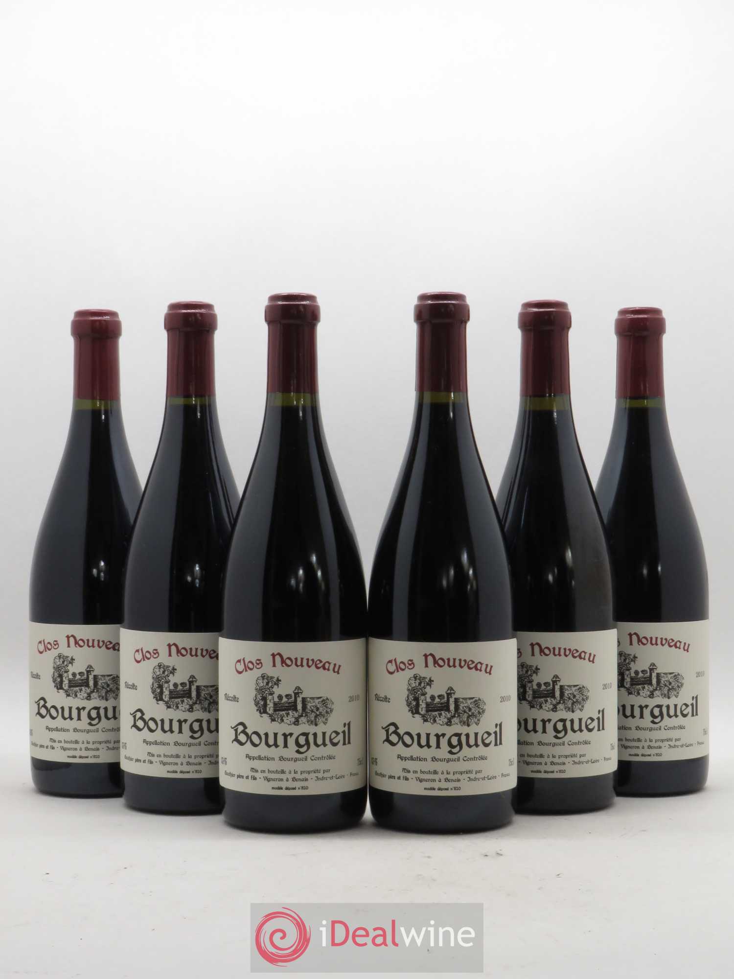Bourgueil Clos Nouveau Domaine du Bel Air 2010 - Lot de 6 bouteilles - 0