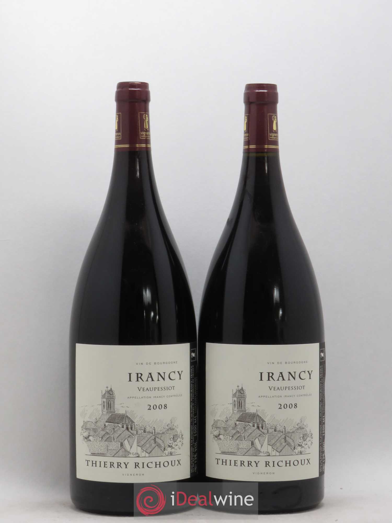 Irancy Vaupessiot domaine Thierry Richoux 2008 - Posten von 2 Magnum - 0