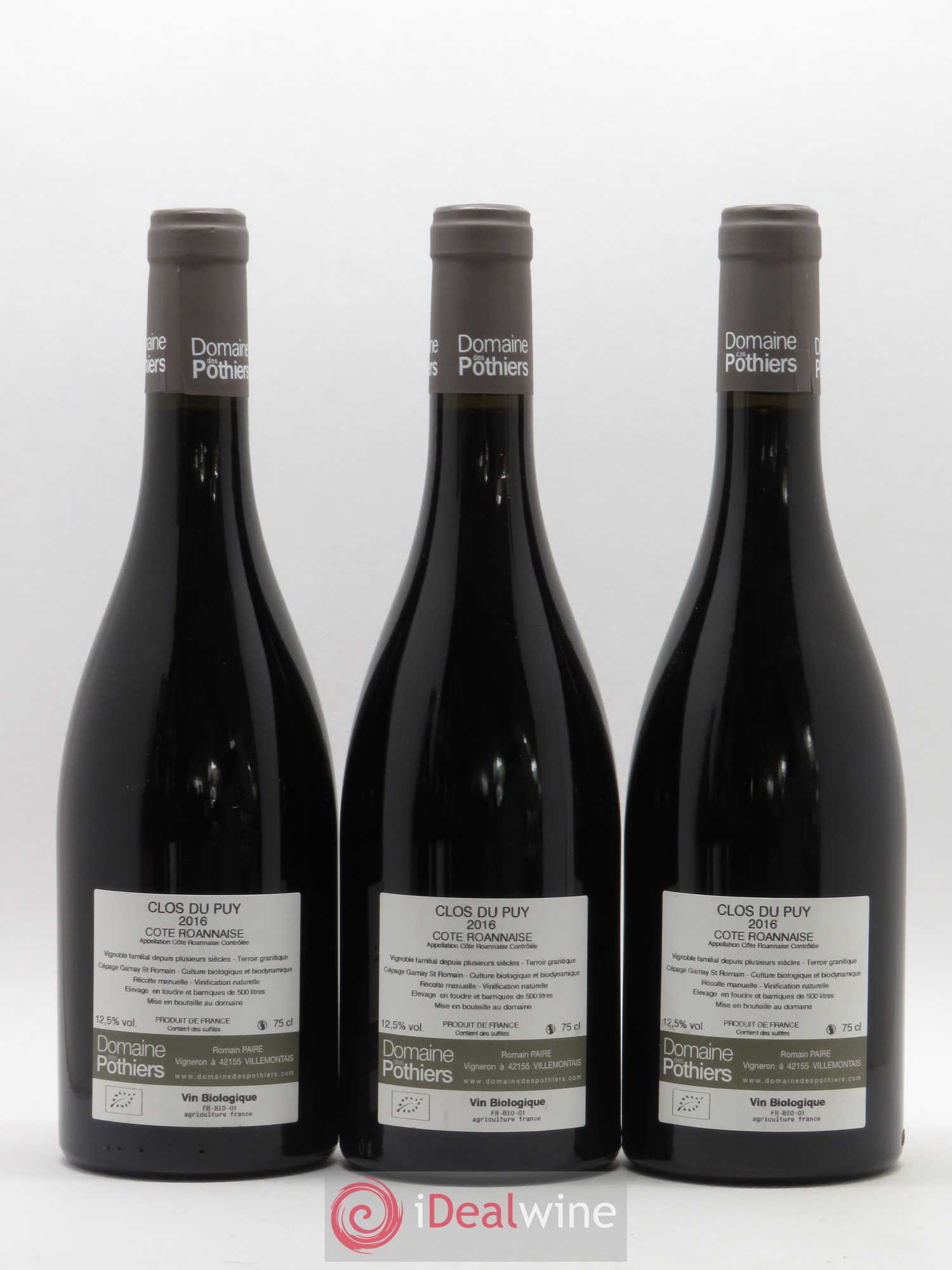Côte Roannaise Clos du Puy Domaine des Pothiers 2016 - Lot de 6 bouteilles - 4