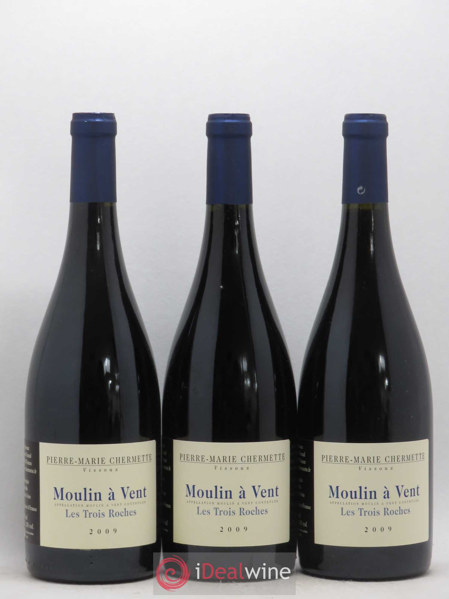Moulin-à-Vent Les Trois Roches Domaine du Vissoux - P-M. Chermette 2009 - Lotto di 6 bottiglie - 1