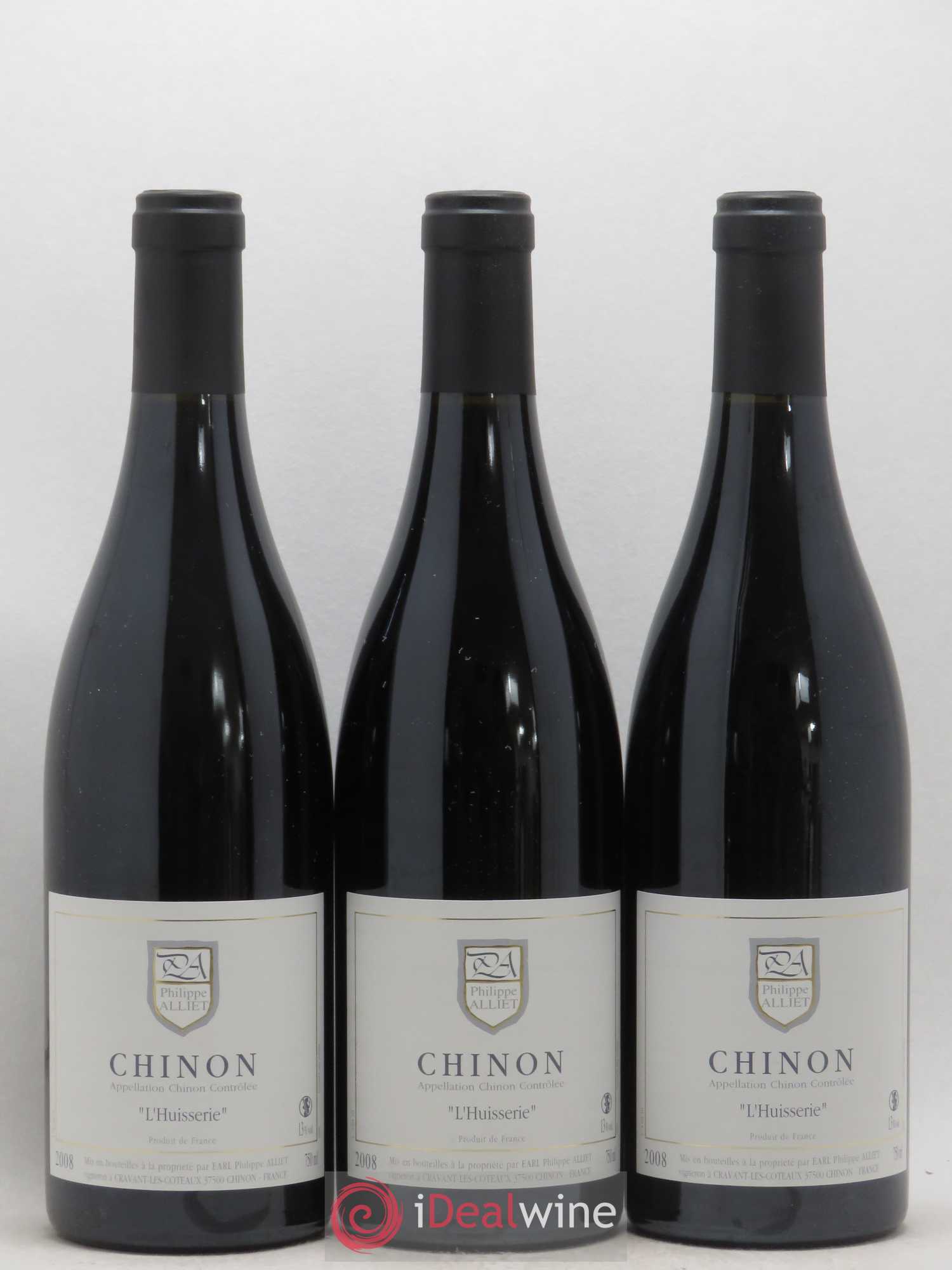 Chinon L'Huisserie Philippe Alliet 2008 - Lot de 3 bouteilles - 0
