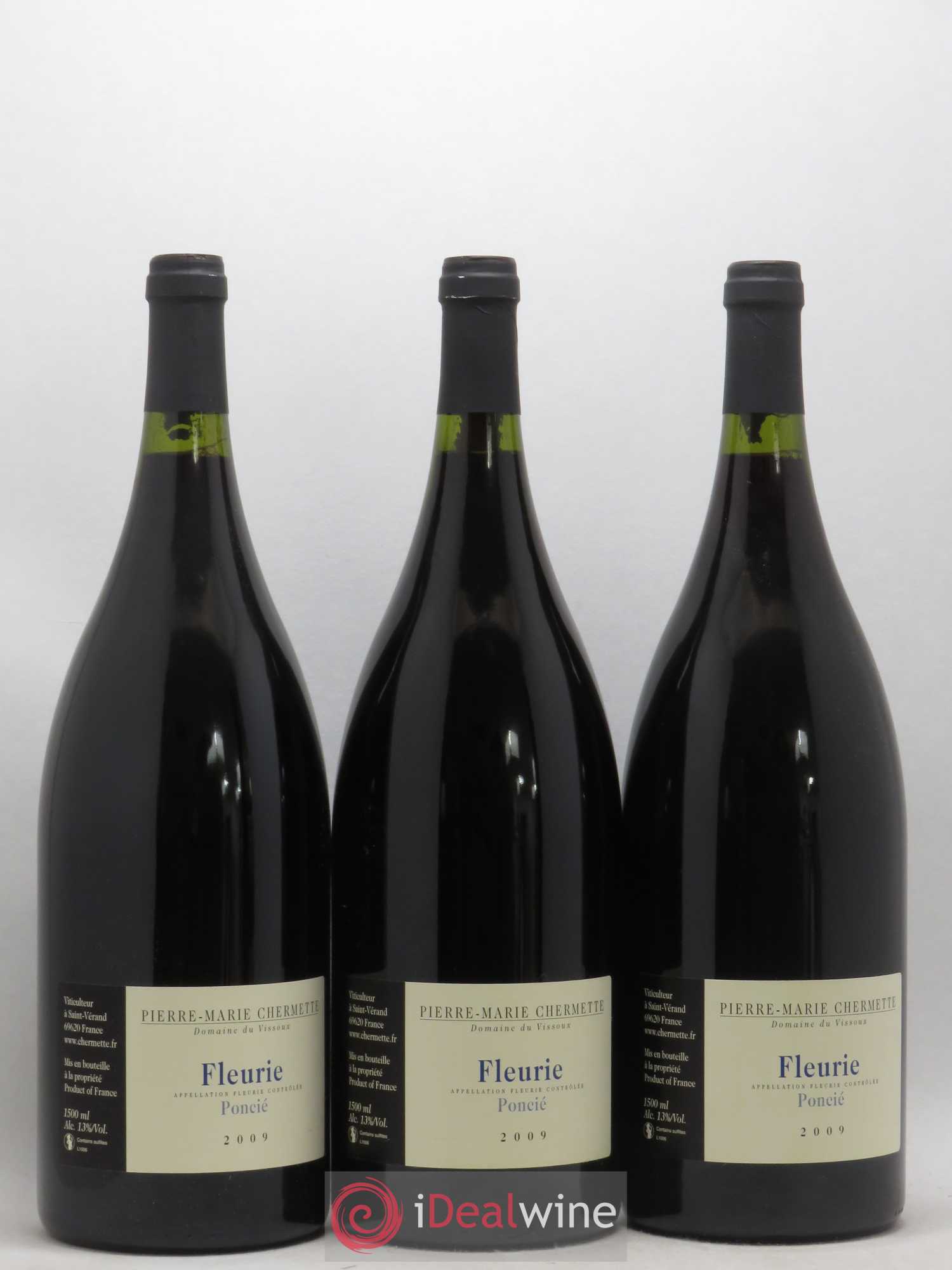 Fleurie Poncié Domaine du Vissoux - P-M. Chermette 2009 - Lot de 3 magnums - 0