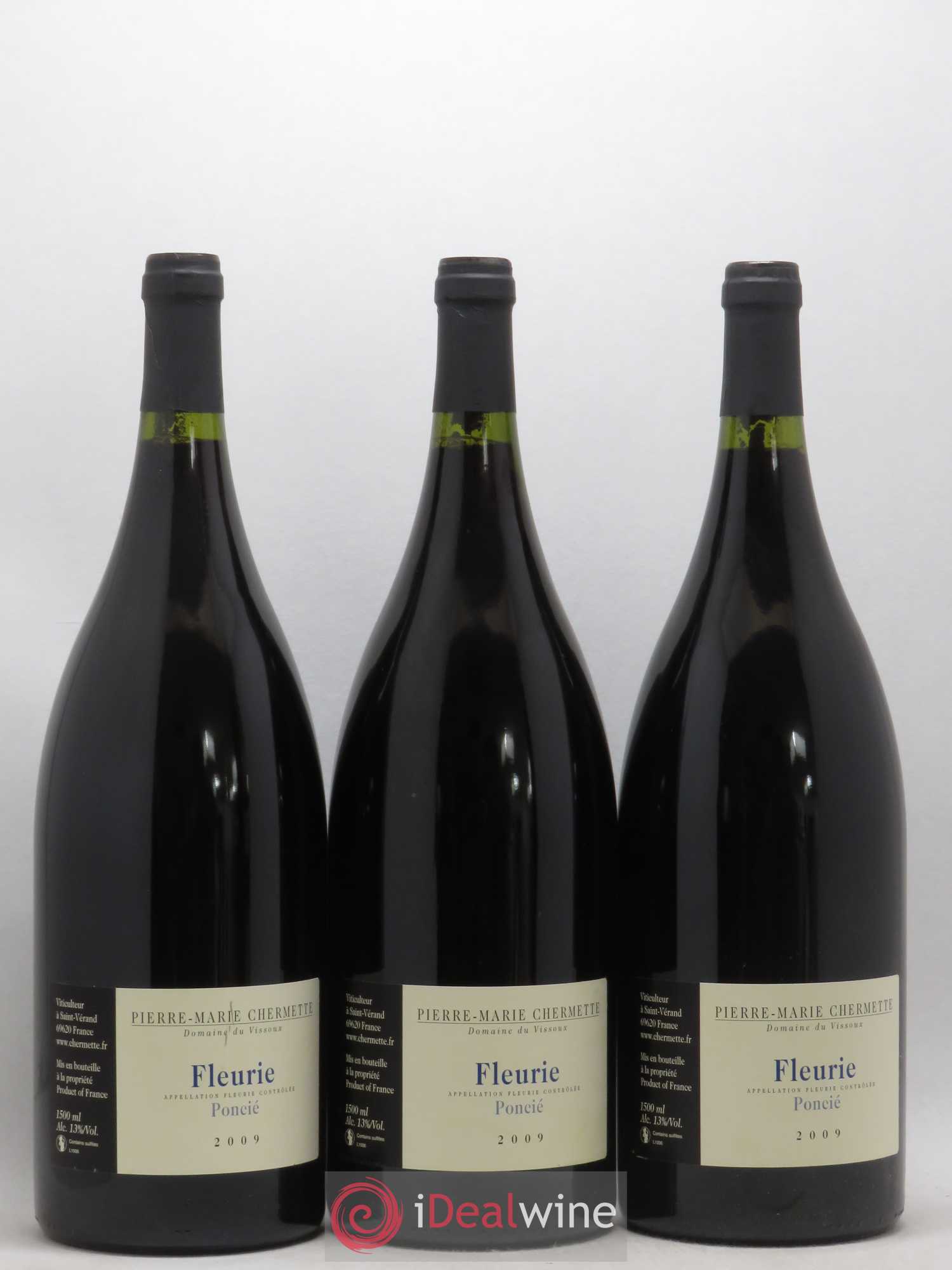 Fleurie Poncié Domaine du Vissoux - P-M. Chermette 2009 - Lot de 3 magnums - 0