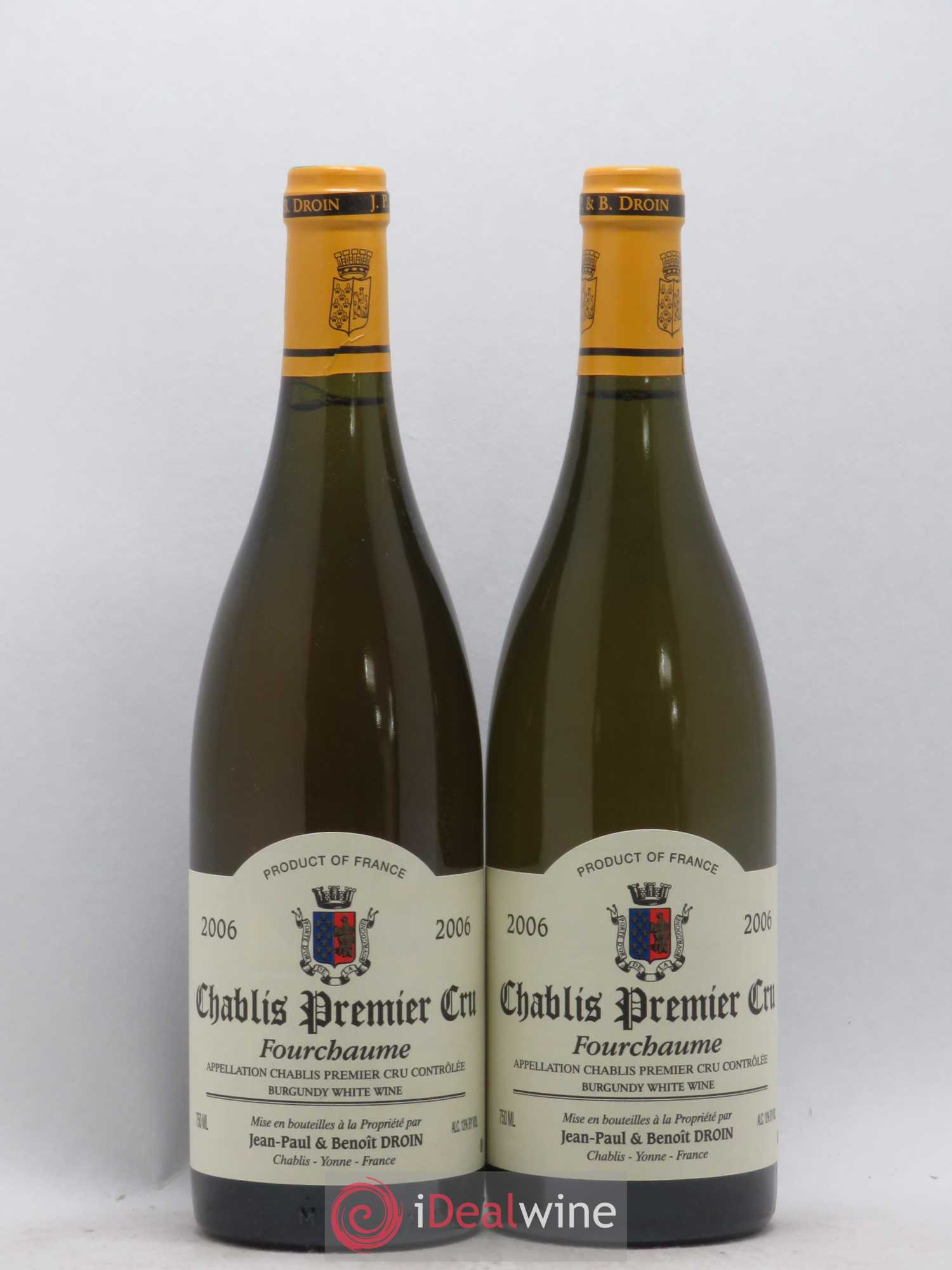 Chablis 1er Cru Fourchaume Jean-Paul & Benoît Droin (Domaine) 2006 - Lot de 2 bouteilles - 0