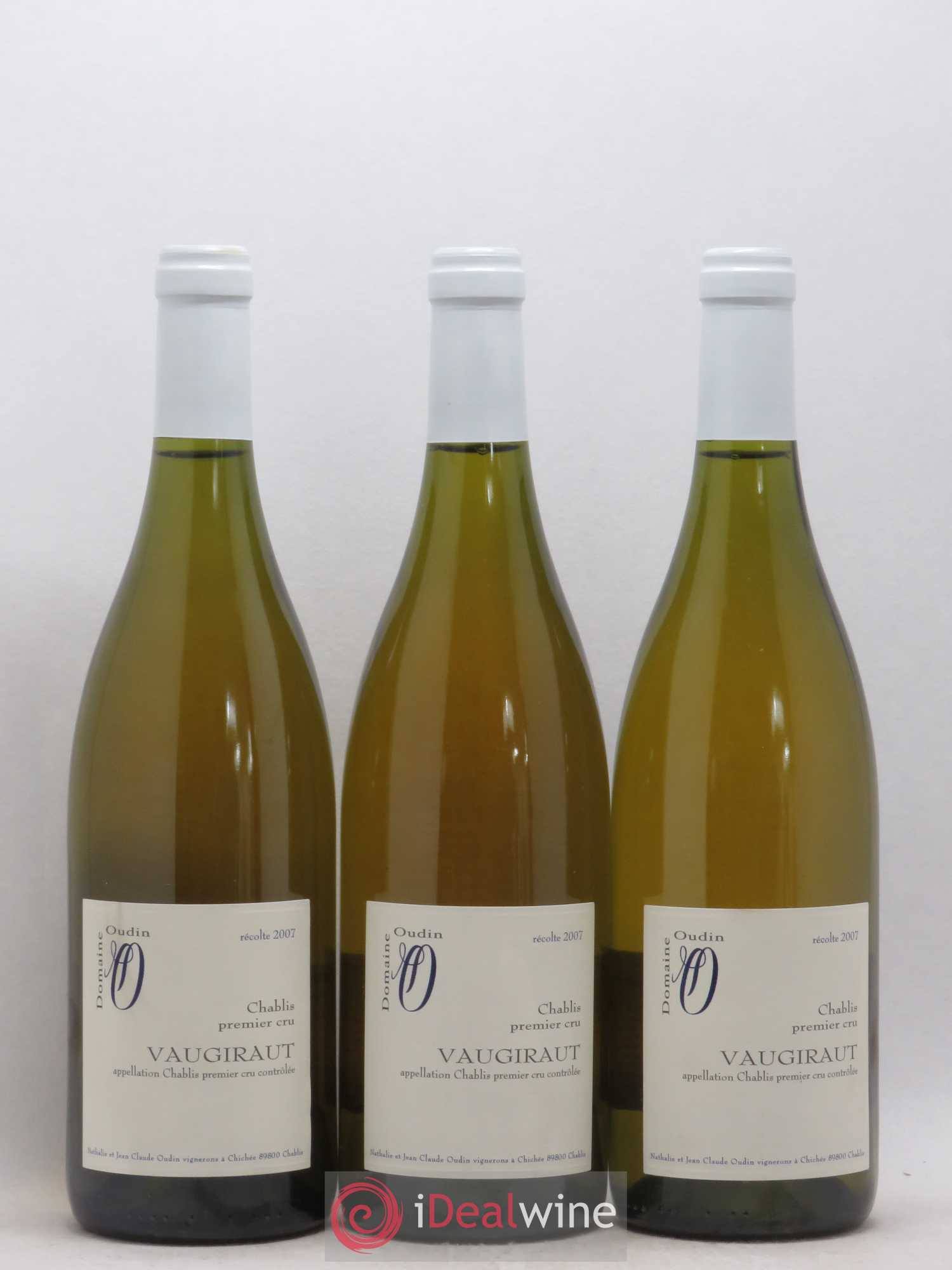 Chablis 1er Cru Vaugiraut Domaine Jean Claude Oudin 2007 - Lot de 6 bouteilles - 1
