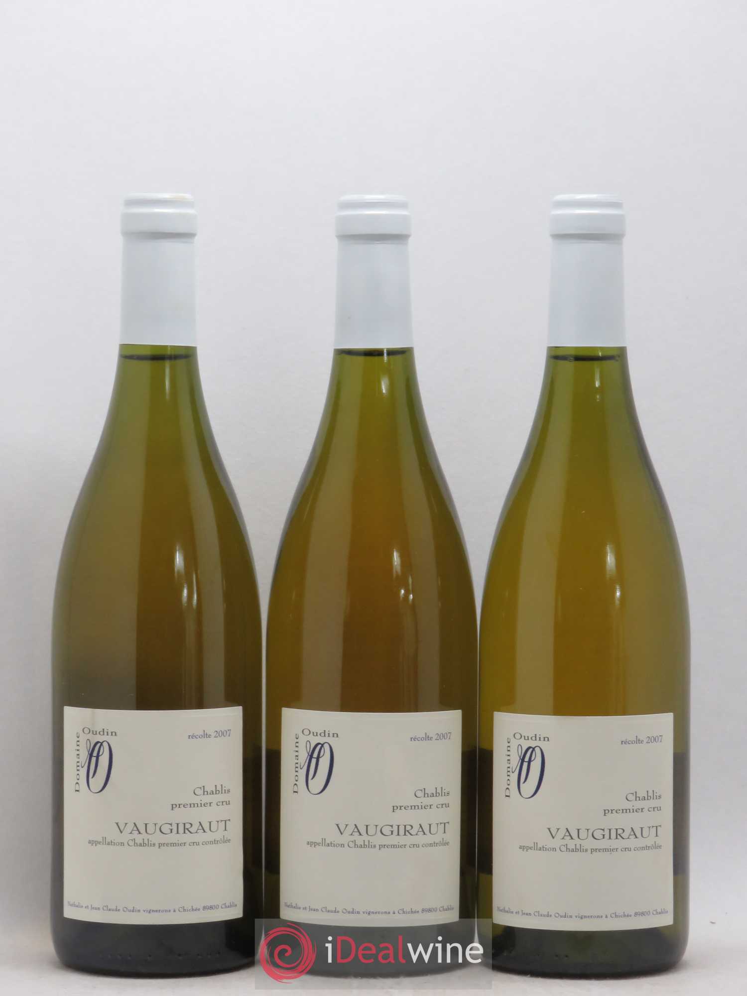 Chablis 1er Cru Vaugiraut Domaine Jean Claude Oudin 2007 - Lot de 6 bouteilles - 2