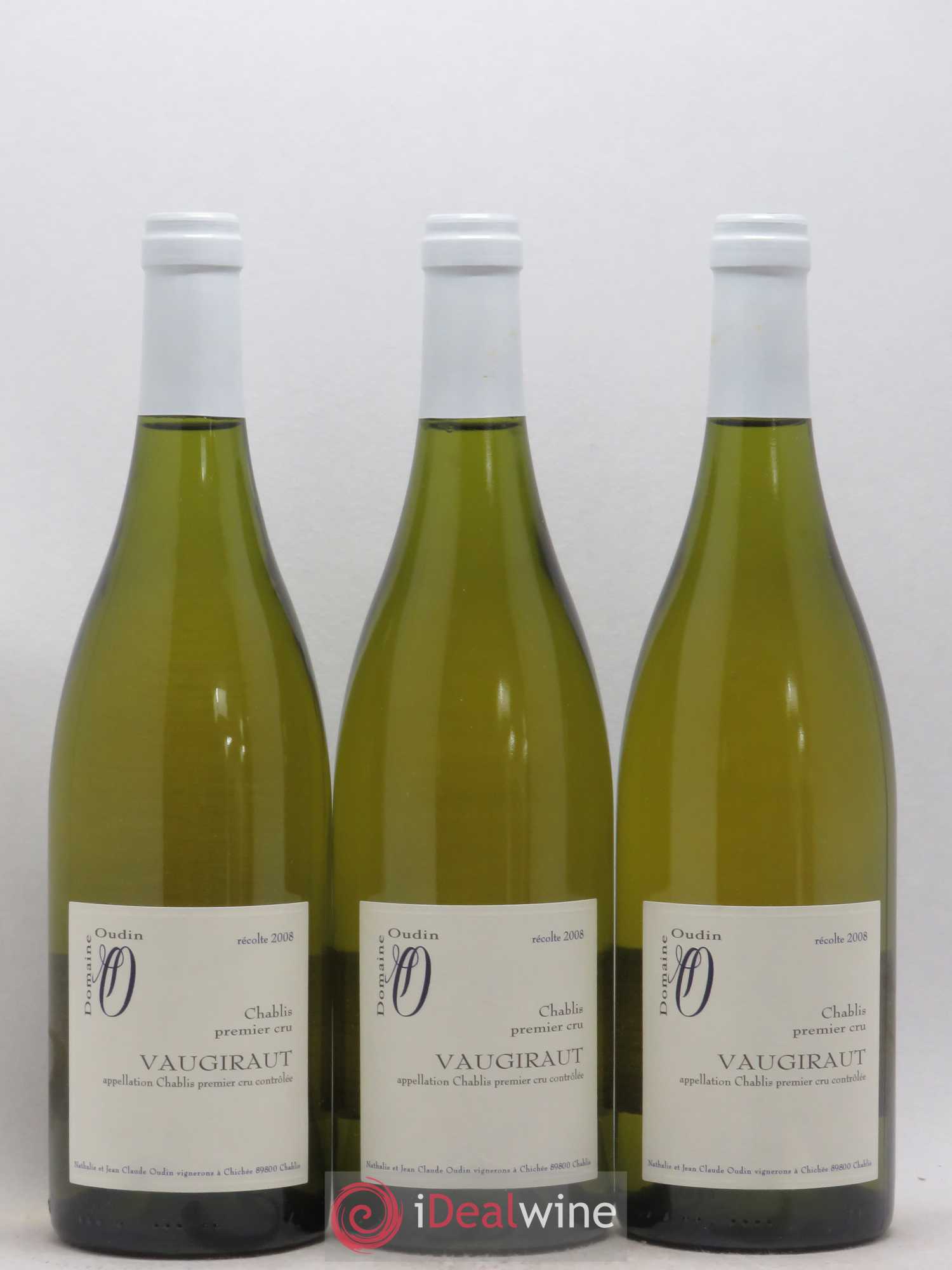 Chablis 1er Cru Vaugiraut Domaine Jean Claude Oudin 2008 - Posten von 3 Flaschen - 0