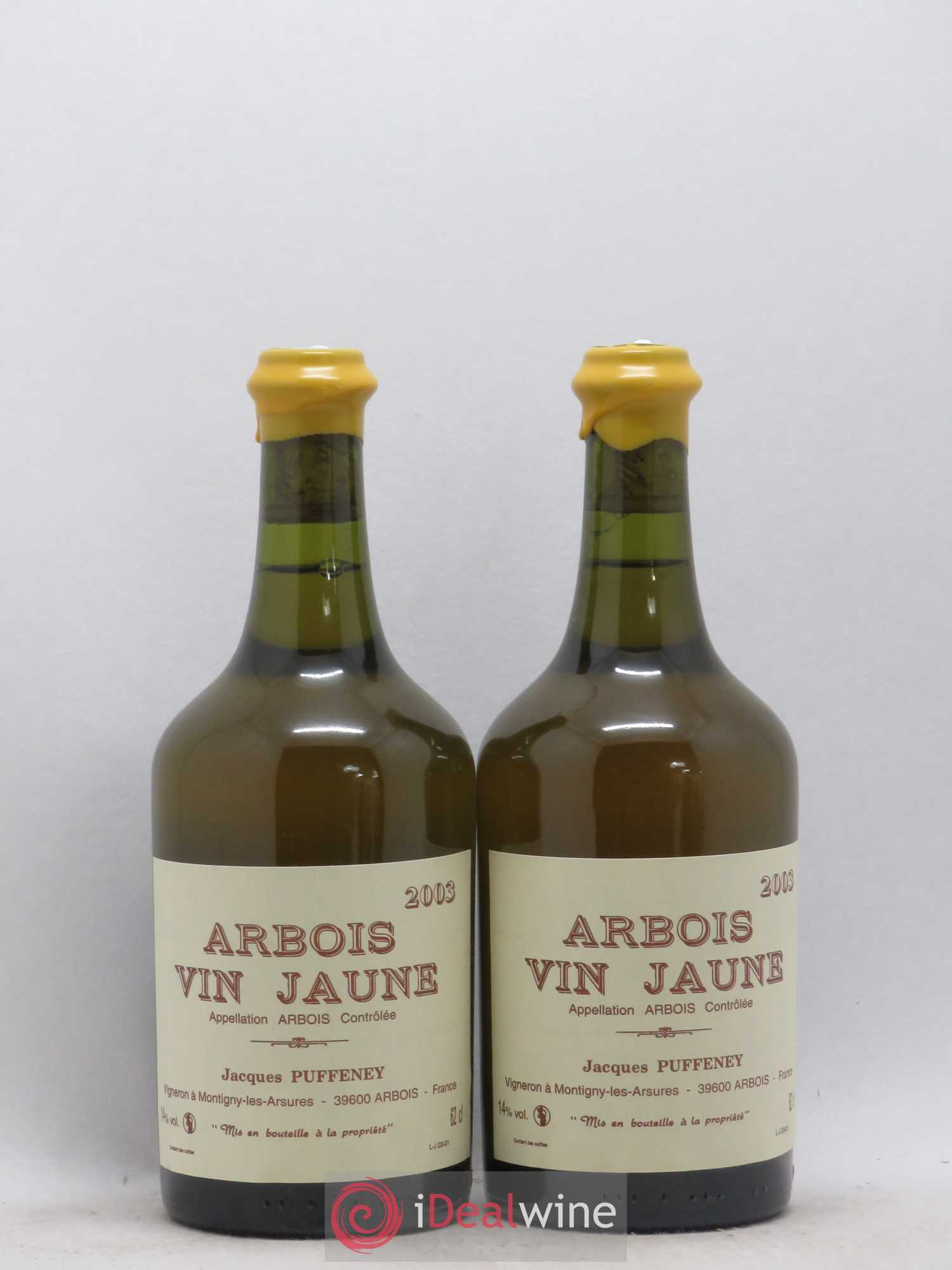Arbois Vin Jaune Jacques Puffeney 2003 - Lot de 2 bouteilles - 0