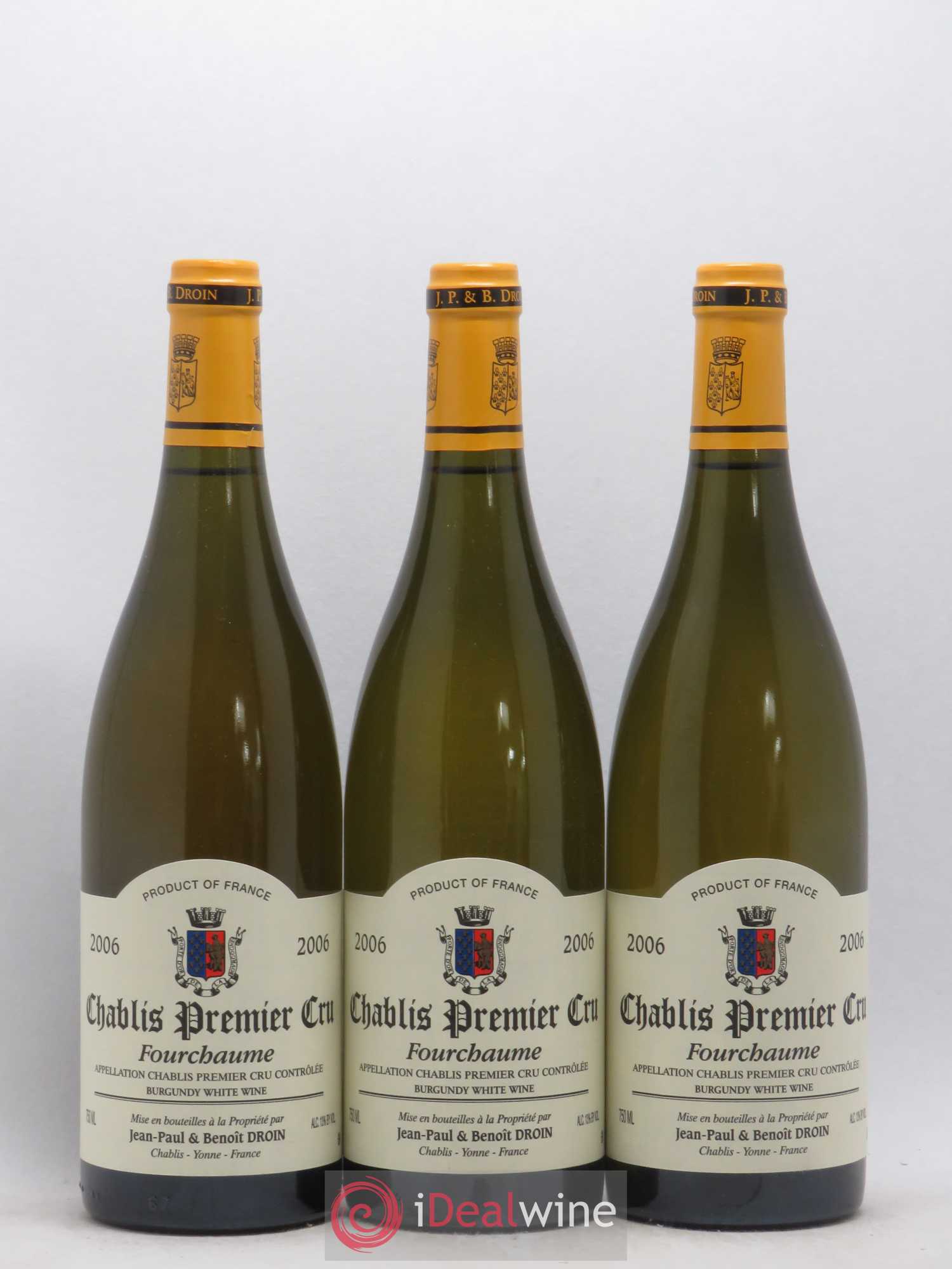 Chablis 1er Cru Fourchaume Jean-Paul & Benoît Droin (Domaine) 2006 - Lot de 6 bouteilles - 1