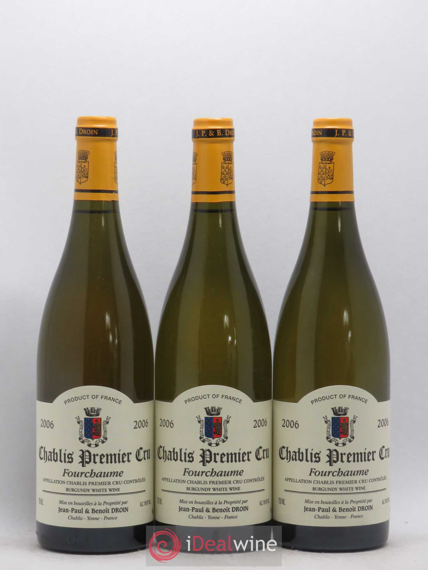 Chablis 1er Cru Fourchaume Jean-Paul & Benoît Droin (Domaine) 2006 - Lot de 6 bouteilles - 2