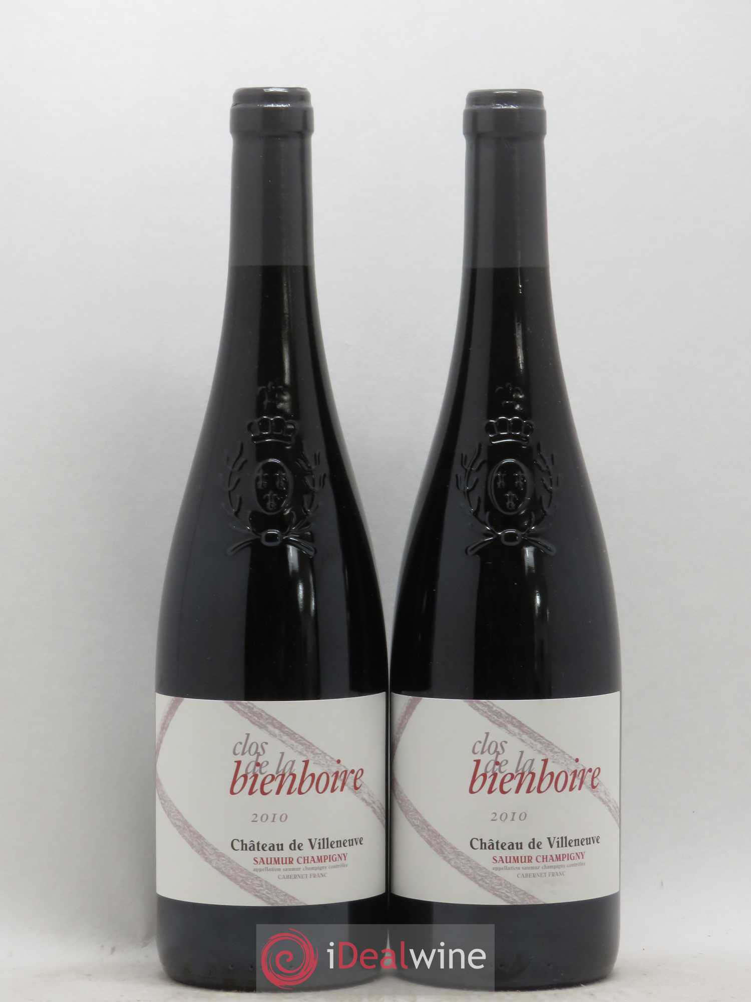 Saumur-Champigny Clos de la Bienboire Château de Villeneuve 2010 - Lot de 2 bouteilles - 0