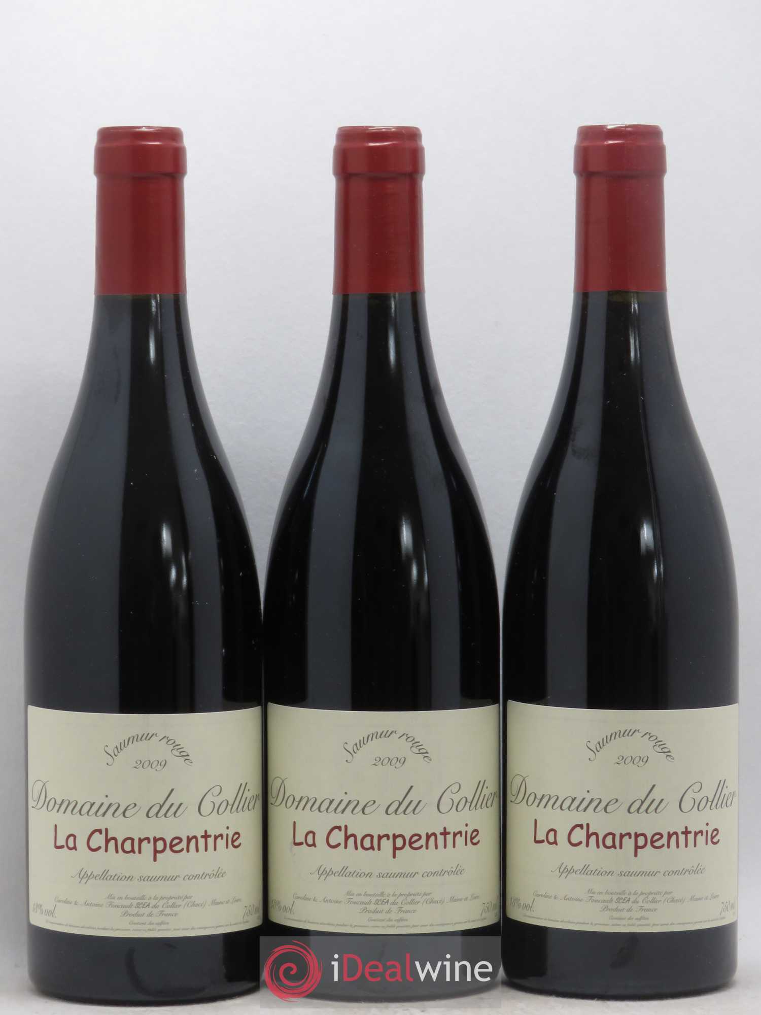 Saumur La Charpentrie Domaine du Collier 2009 - Lot de 3 bouteilles - 0