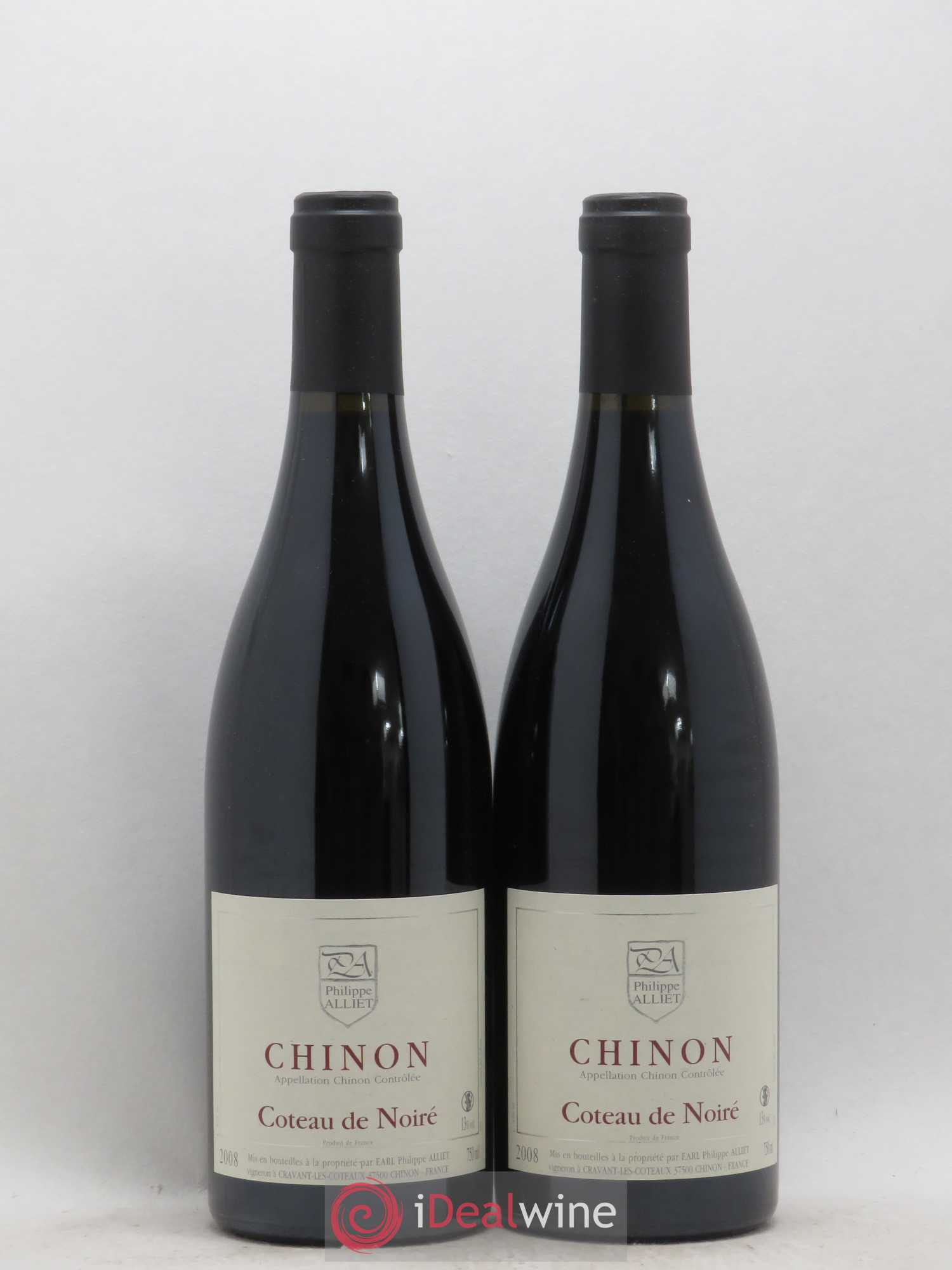 Chinon Coteau de Noiré Philippe Alliet 2008 - Lot de 2 bouteilles - 0