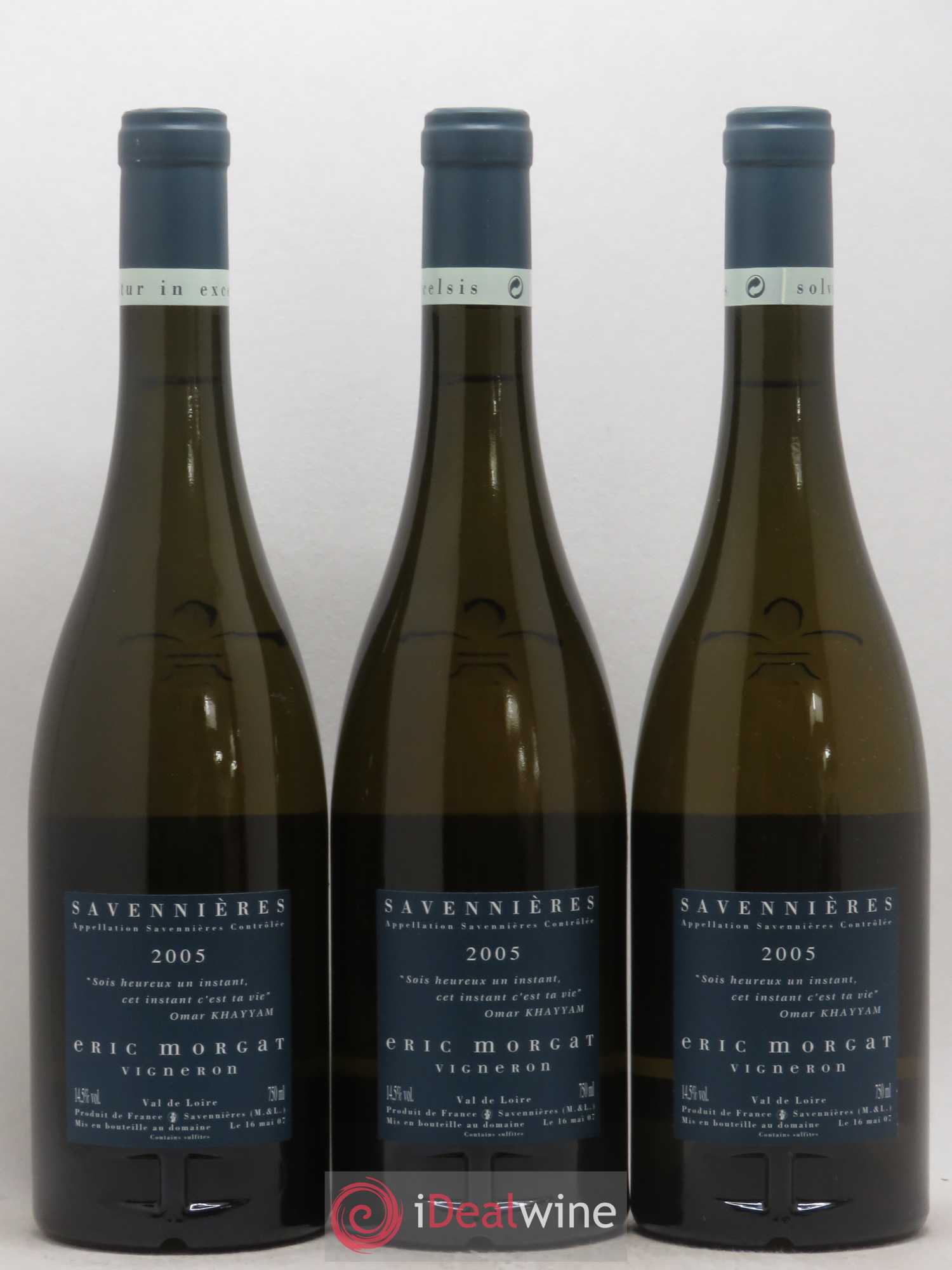 Savennières L'Enclos Eric Morgat 2005 - Lot de 3 bouteilles - 1