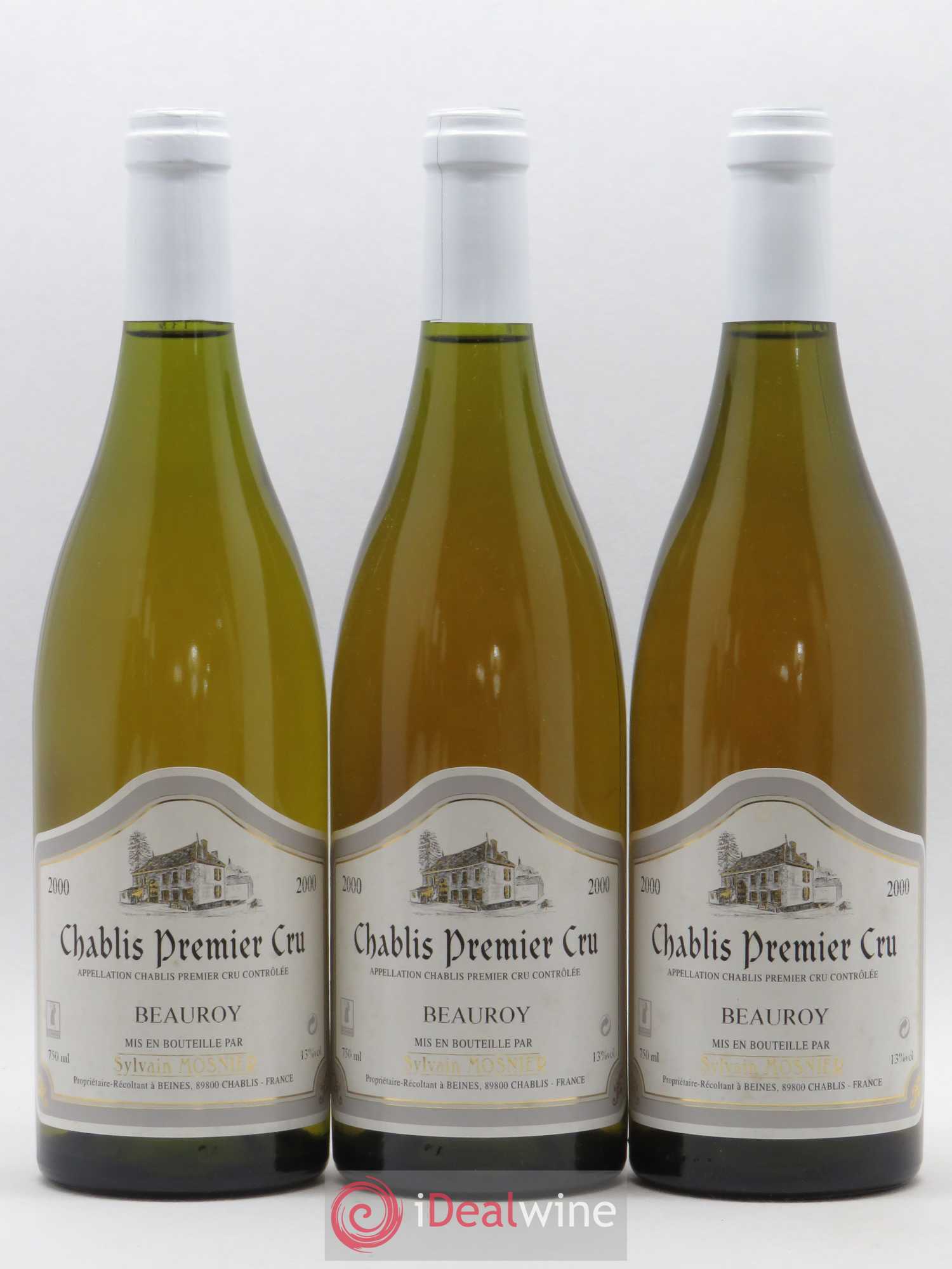 Chablis 1er Cru Beauroy Domaine Sylvain Mosnier 2000 - Posten von 6 Flaschen - 2