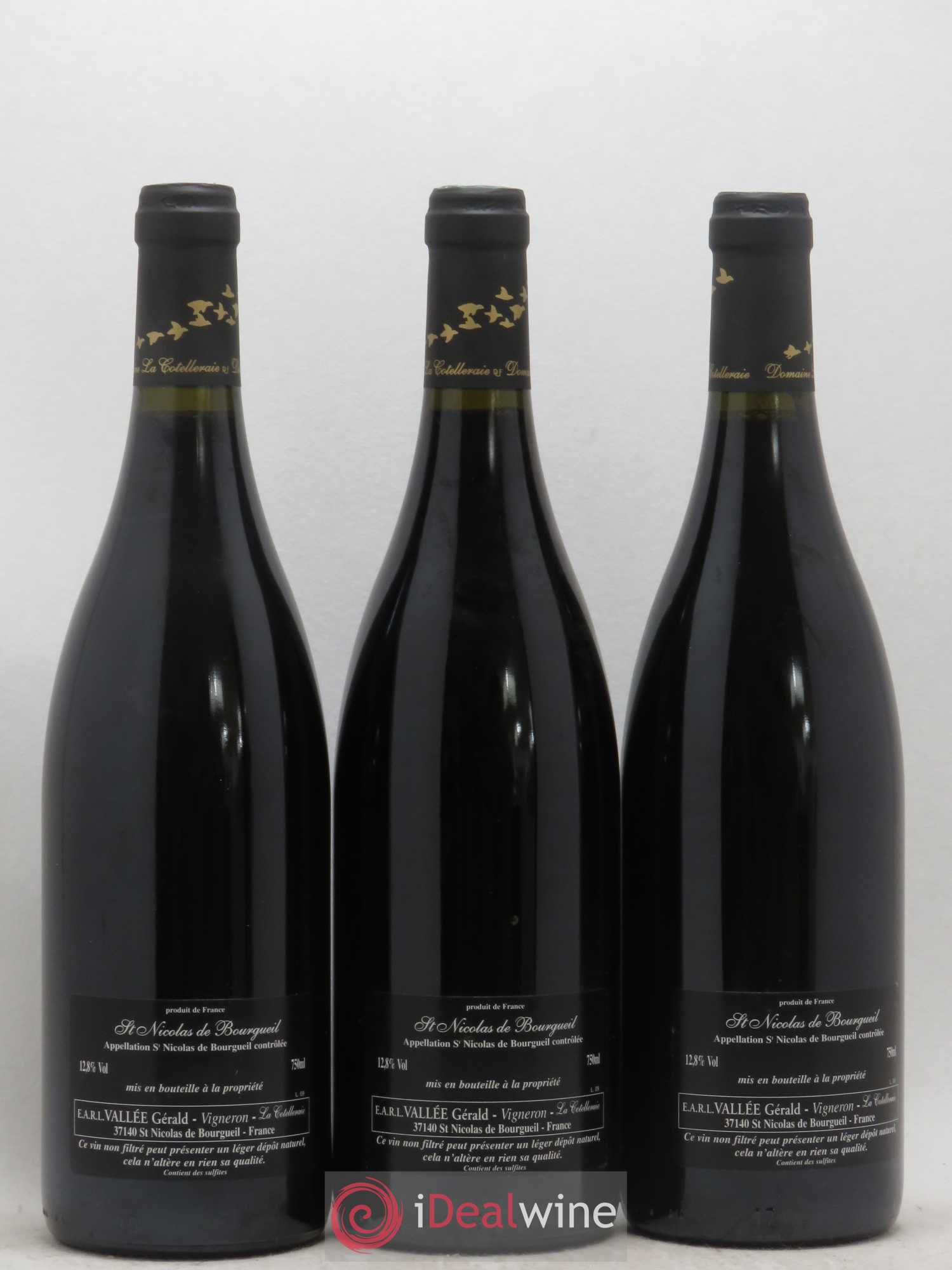 Saint-Nicolas de Bourgueil Le Vau Jaumier Domaine La Cotelleraie 2005 - Posten von 3 Flaschen - 1