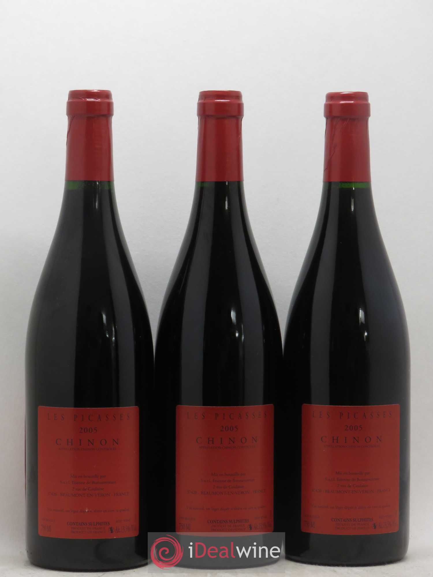 Chinon Les Picasses Château De Coulaine 2005 - Posten von 3 Flaschen - 1