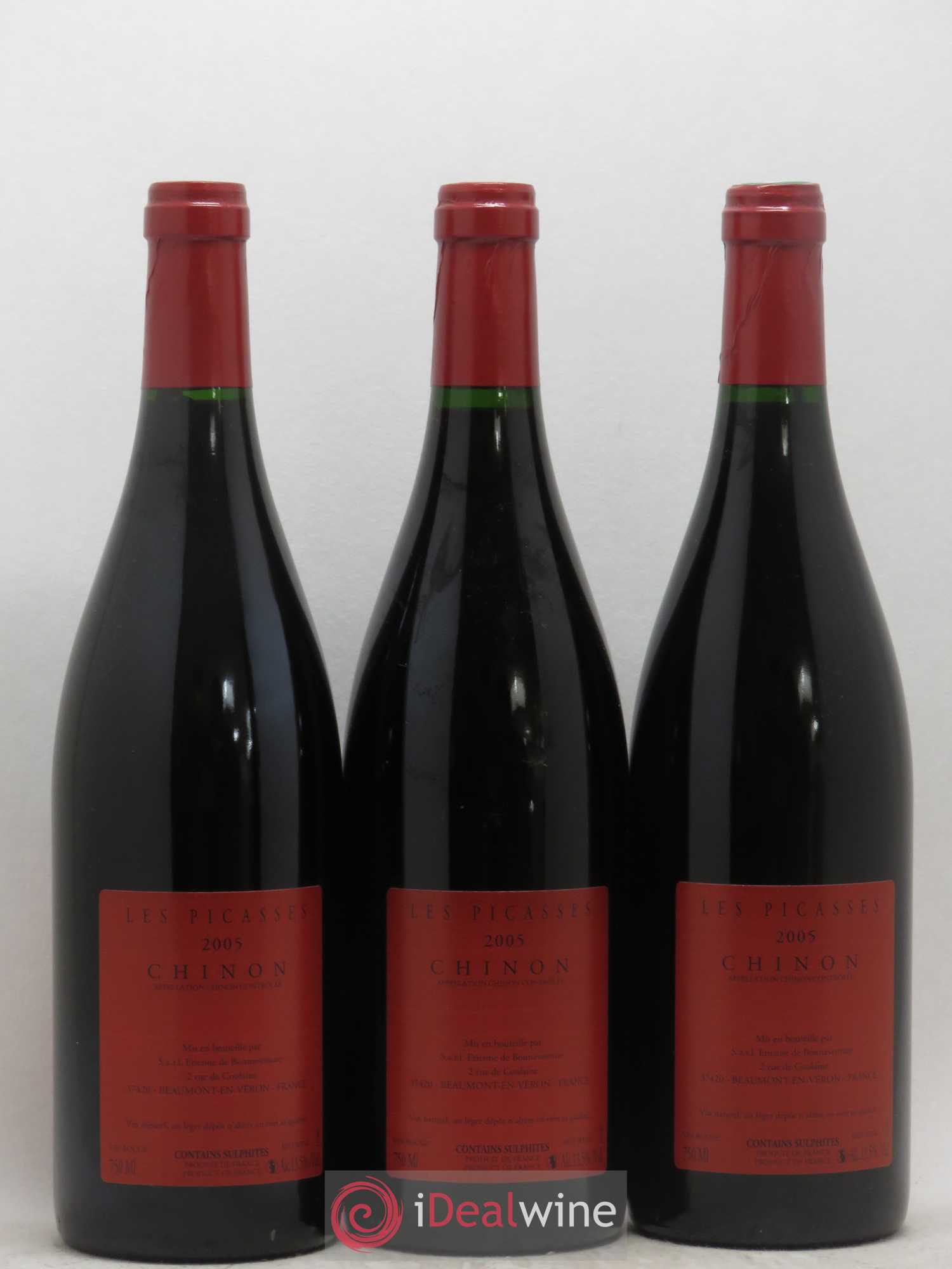 Chinon Les Picasses Château De Coulaine 2005 - Posten von 6 Flaschen - 2