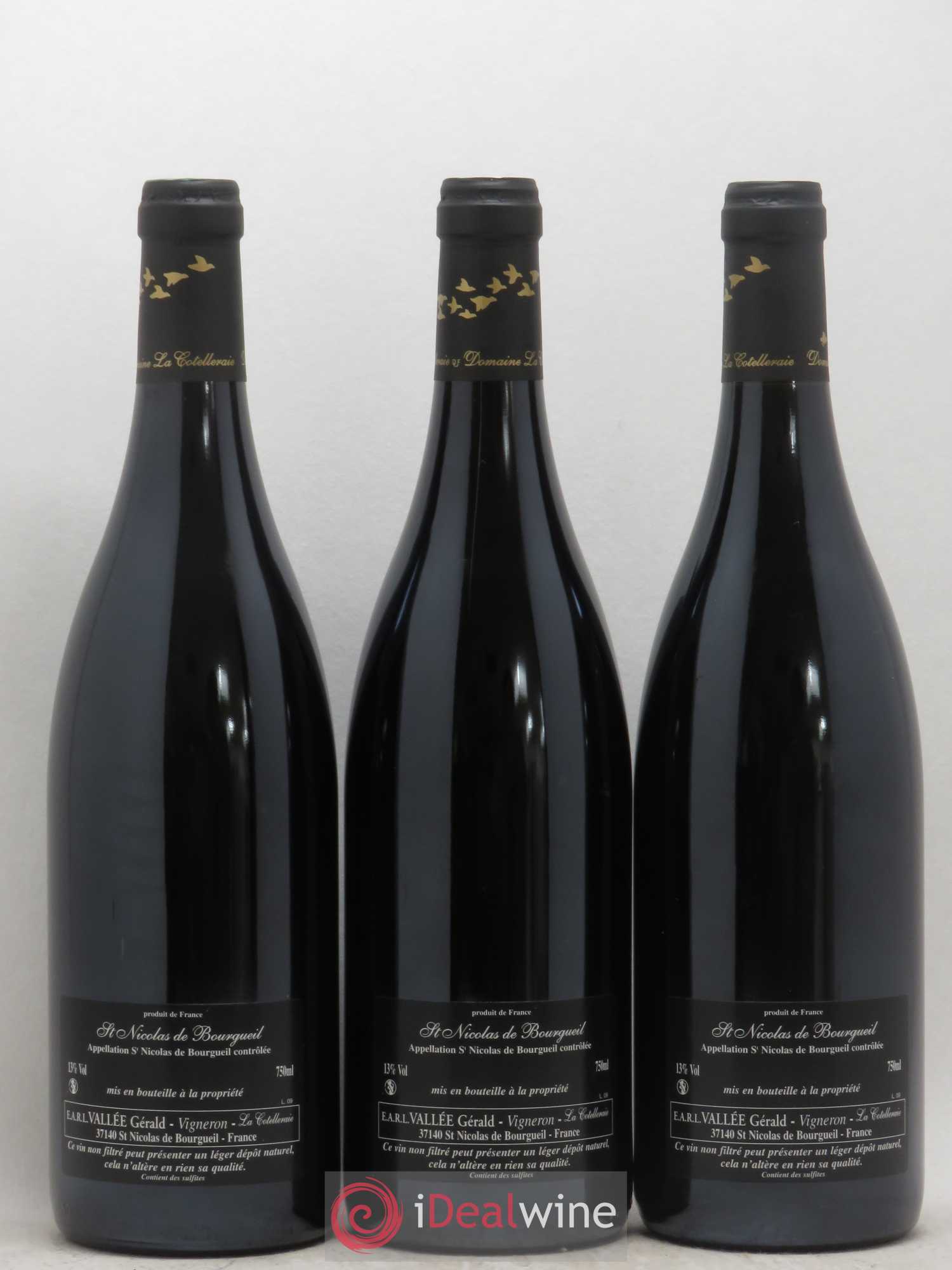 Saint-Nicolas de Bourgueil Le Vau Jaumier Domaine La Cotelleraie 2006 - Posten von 3 Flaschen - 1