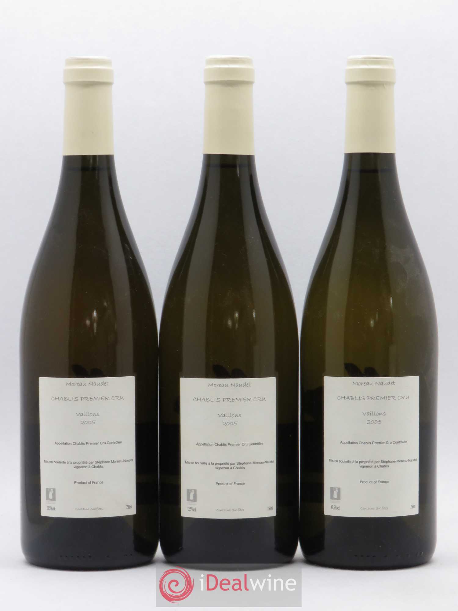 Chablis 1er Cru Vaillons Domaine Moreau Naudet 2005 - Posten von 3 Flaschen - 1