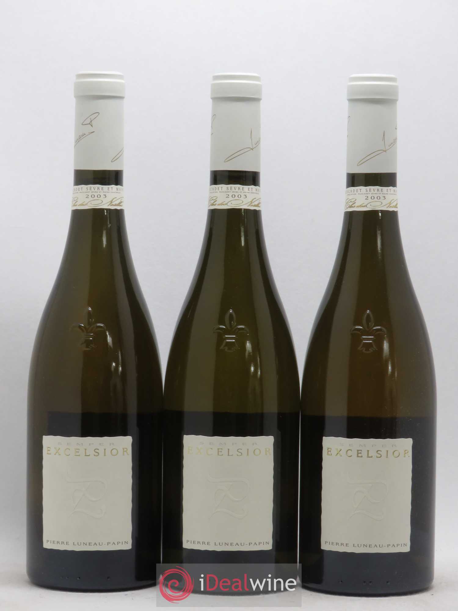 Muscadet-Sèvre-et-Maine Clos Des Noelles Cuvee Excelsior Domaine Luneau Papin 2003 - Posten von 3 Flaschen - 0