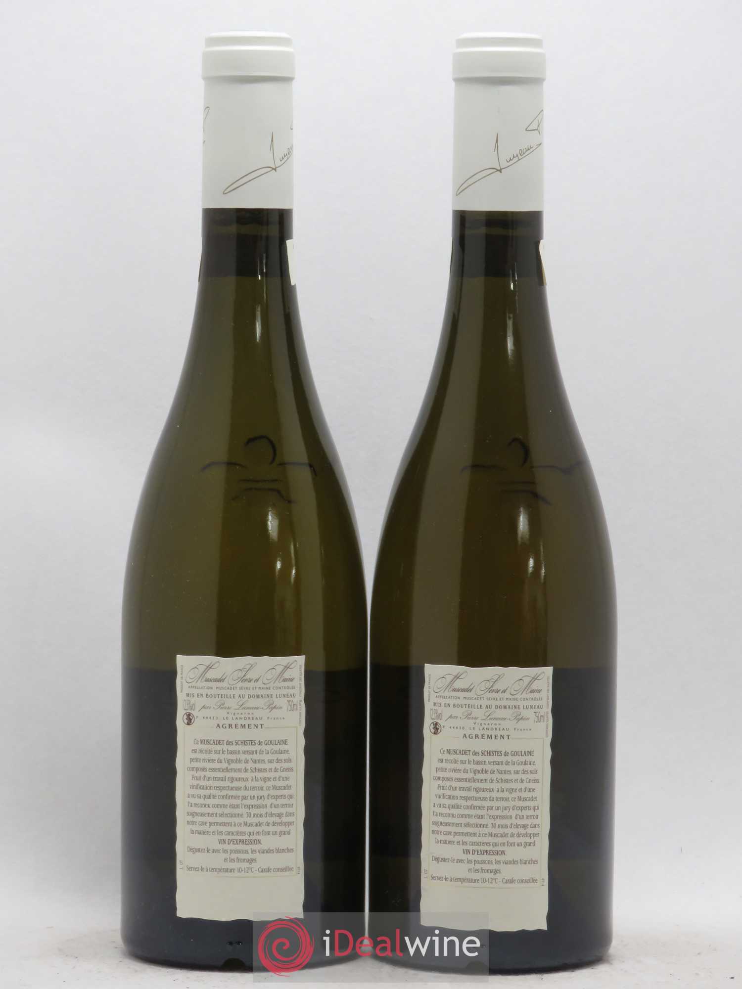 Muscadet-Sèvre-et-Maine Clos Des Noelles Cuvee Excelsior Domaine Luneau Papin 2004 - Posten von 2 Flaschen - 1