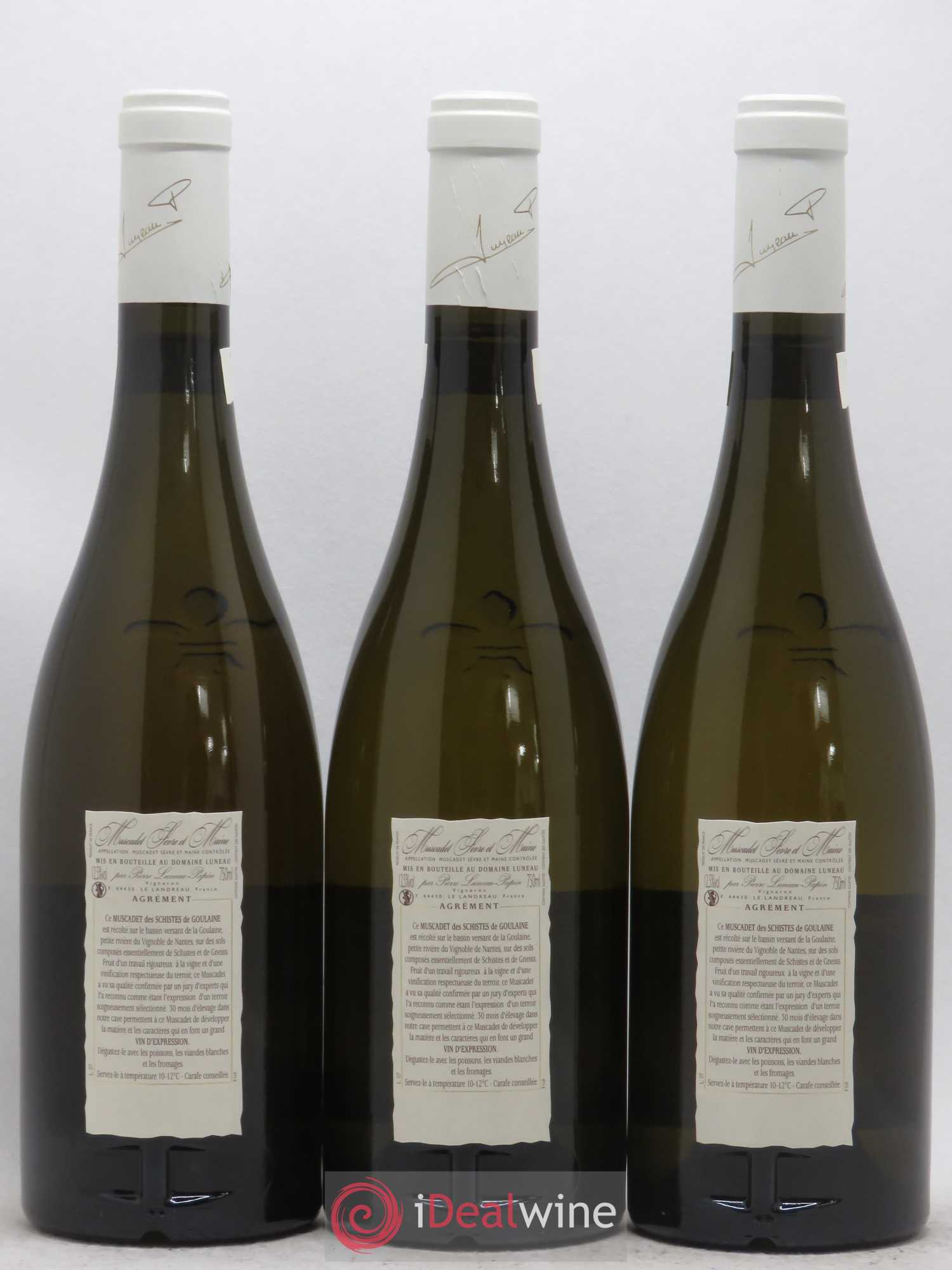 Muscadet-Sèvre-et-Maine Clos Des Noelles Cuvee Excelsior Domaine Luneau Papin 2007 - Posten von 3 Flaschen - 1