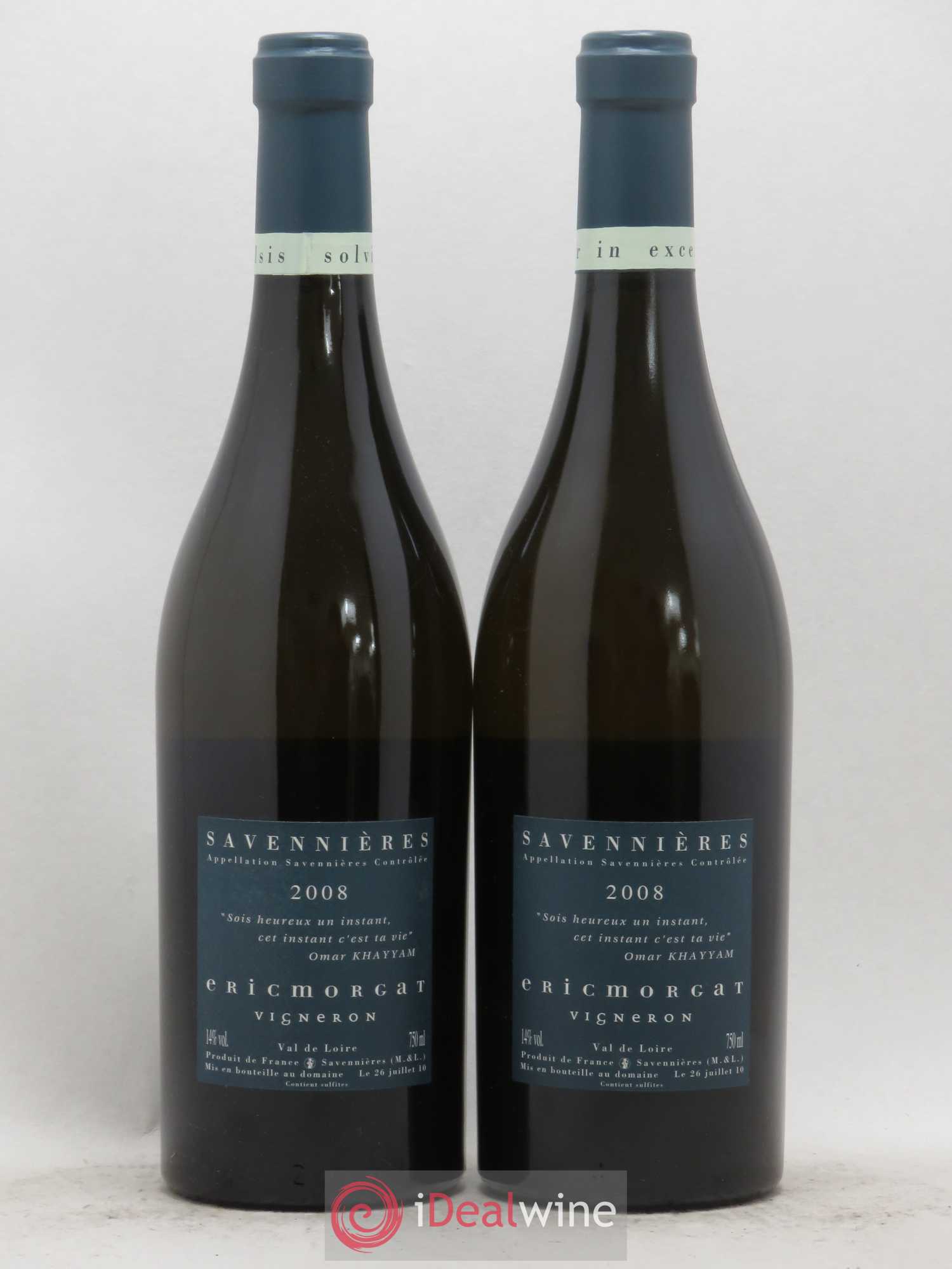 Savennières L'Enclos Eric Morgat 2008 - Lot de 2 bouteilles - 1