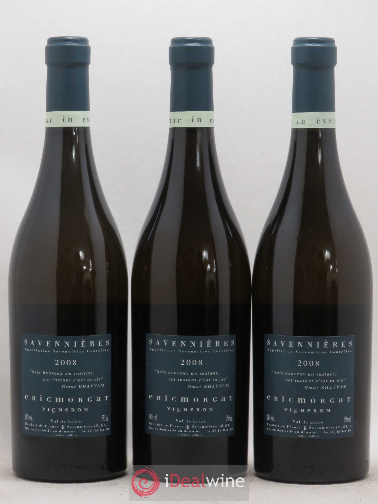 Savennières L'Enclos Eric Morgat 2008 - Lot de 3 bouteilles - 1