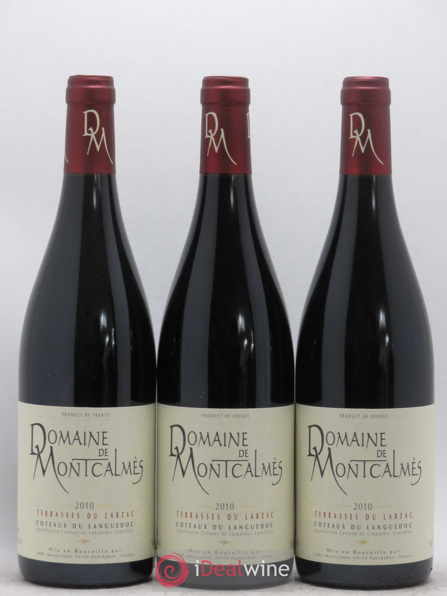 Terrasses du Larzac Domaine de Montcalmès Frédéric Pourtalié 2010 - Lot de 3 bouteilles - 0