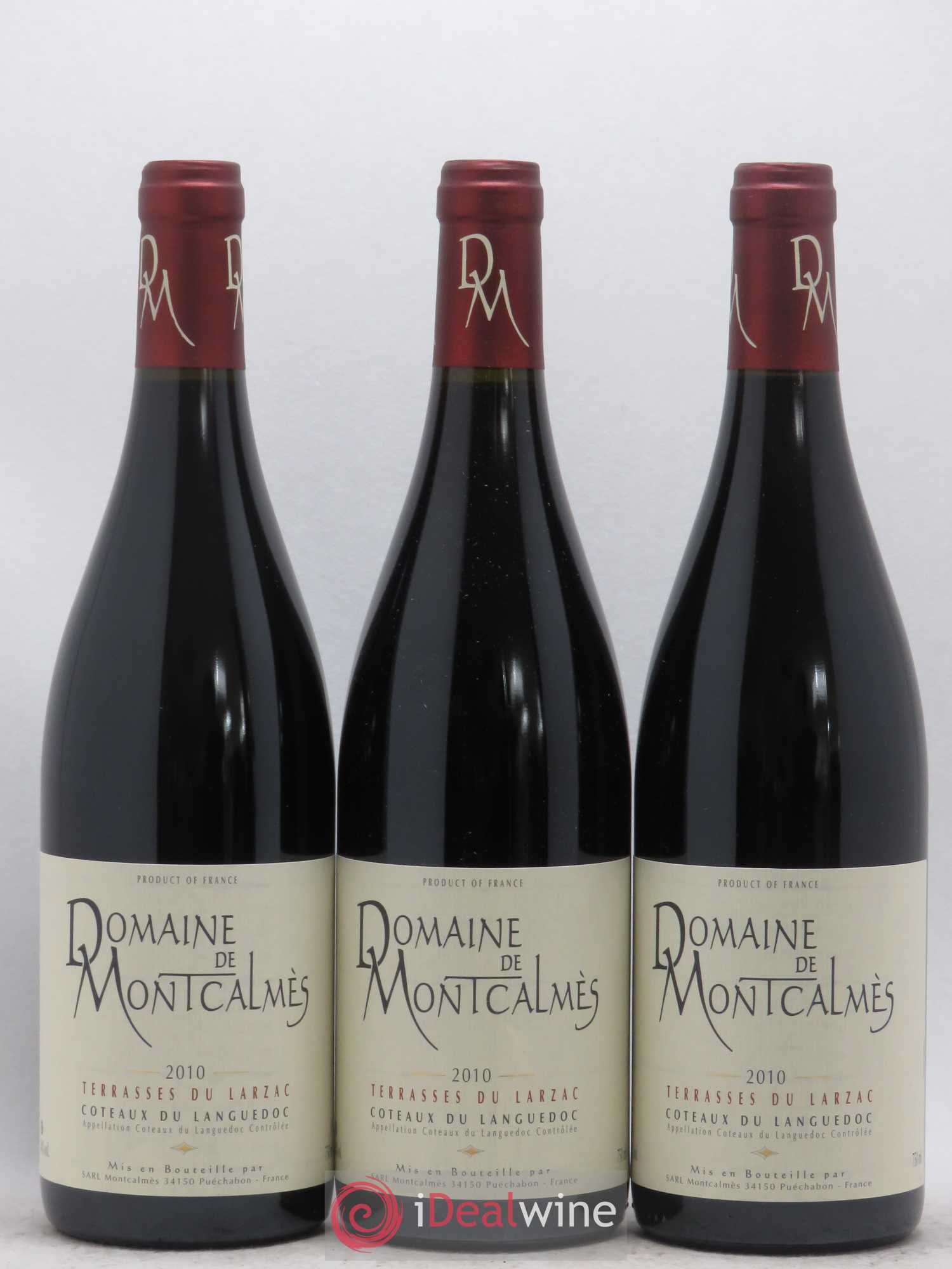 Terrasses du Larzac Domaine de Montcalmès Frédéric Pourtalié 2010 - Lot de 3 bouteilles - 0