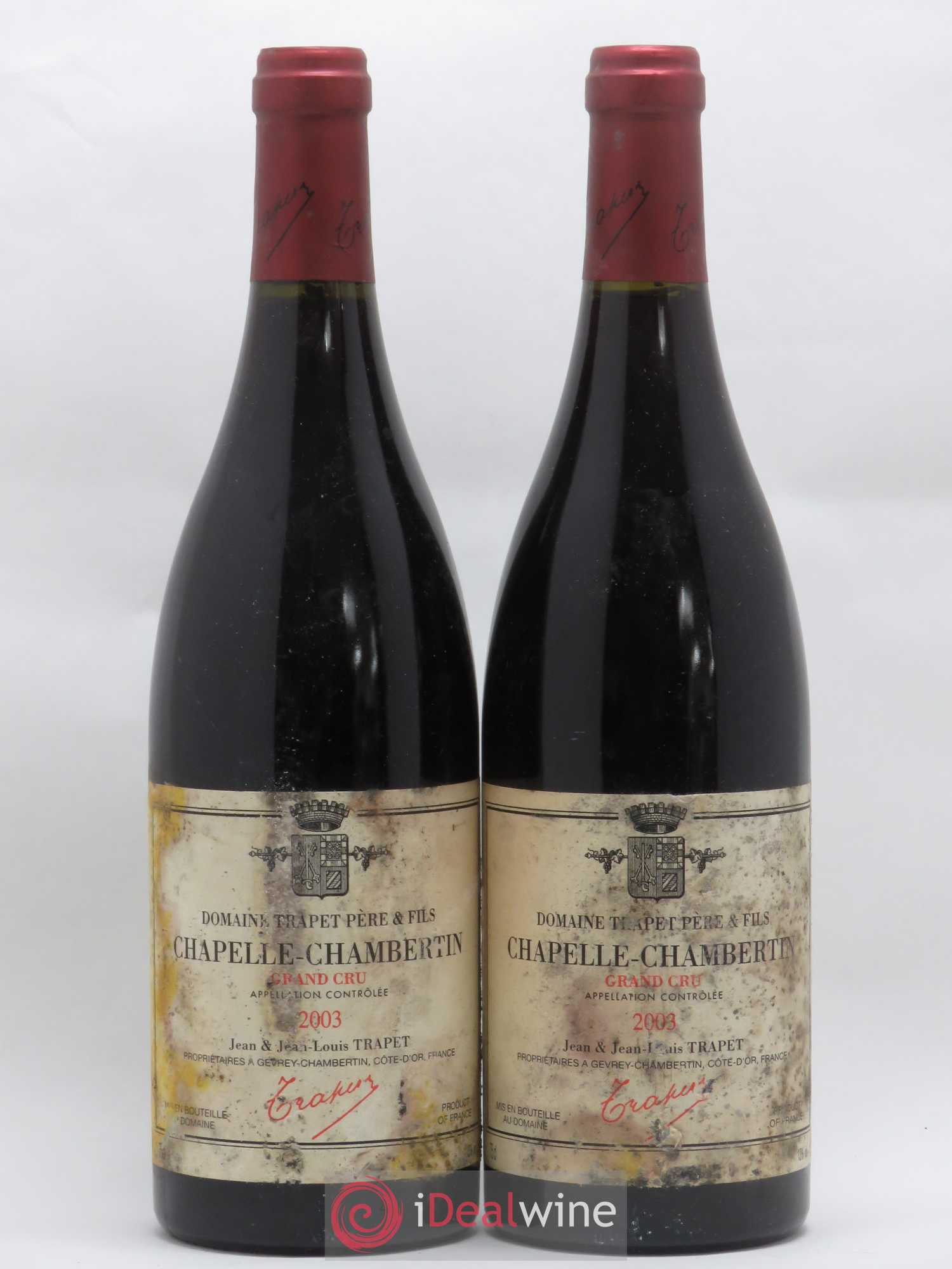 Chapelle-Chambertin Grand Cru Domaine Trapet 2003 - Lot de 2 bouteilles - 0