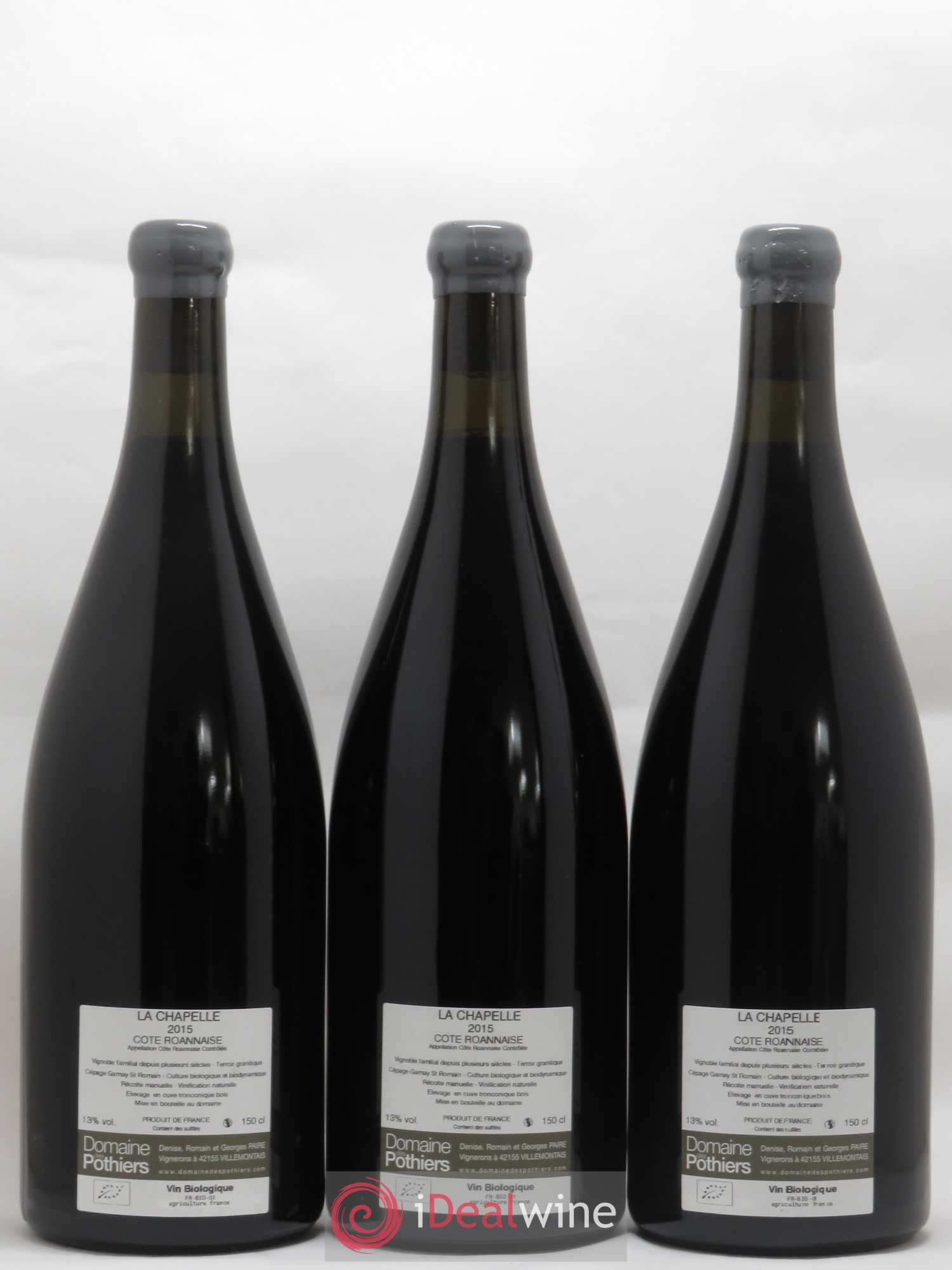 Côte Roannaise La Chapelle Domaine des Pothiers 2015 - Lot de 3 magnums - 1