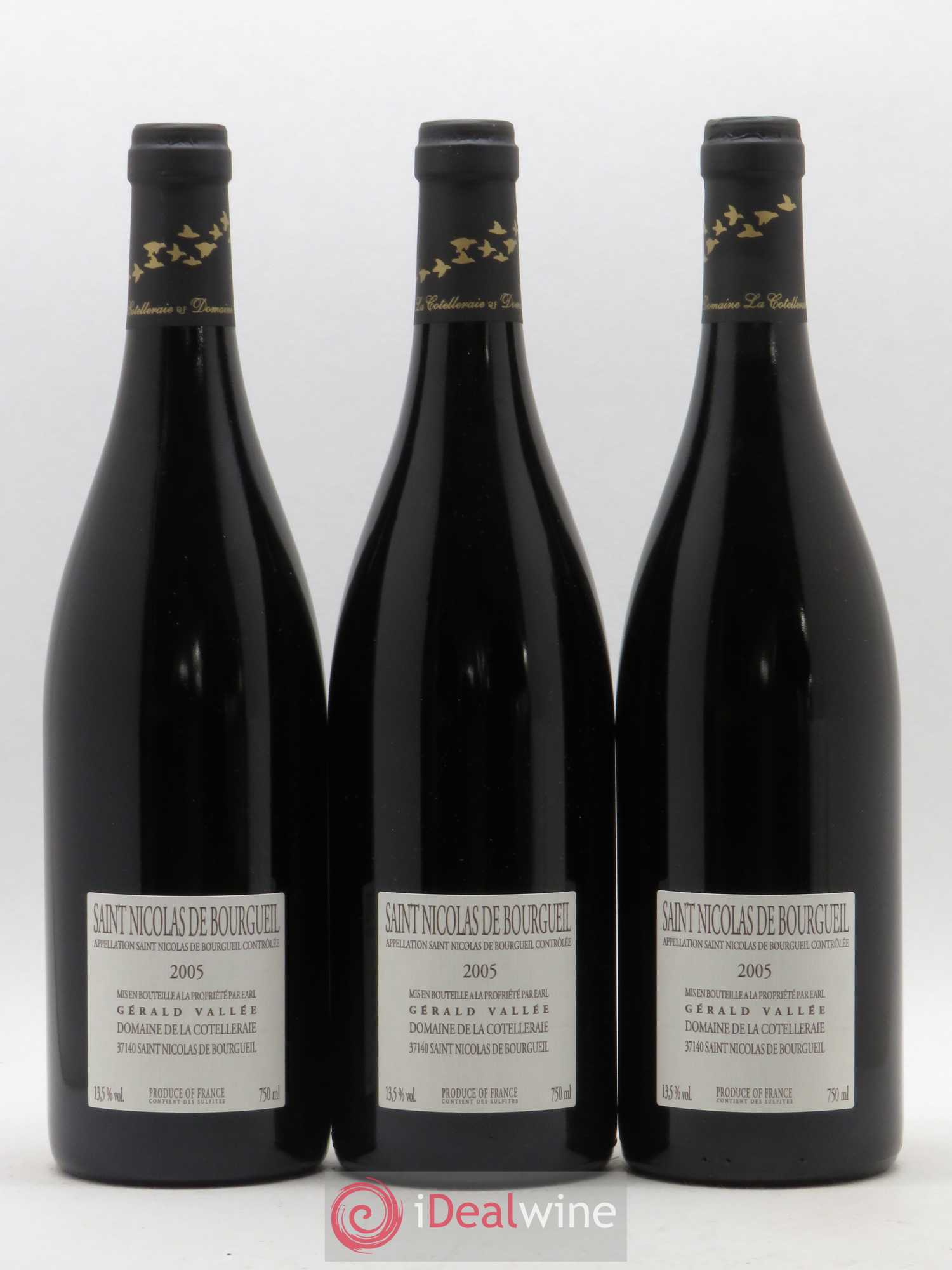 Saint-Nicolas de Bourgueil L'Envolee Domaine de la Cotelleraie 2005 - Lot de 3 bouteilles - 1