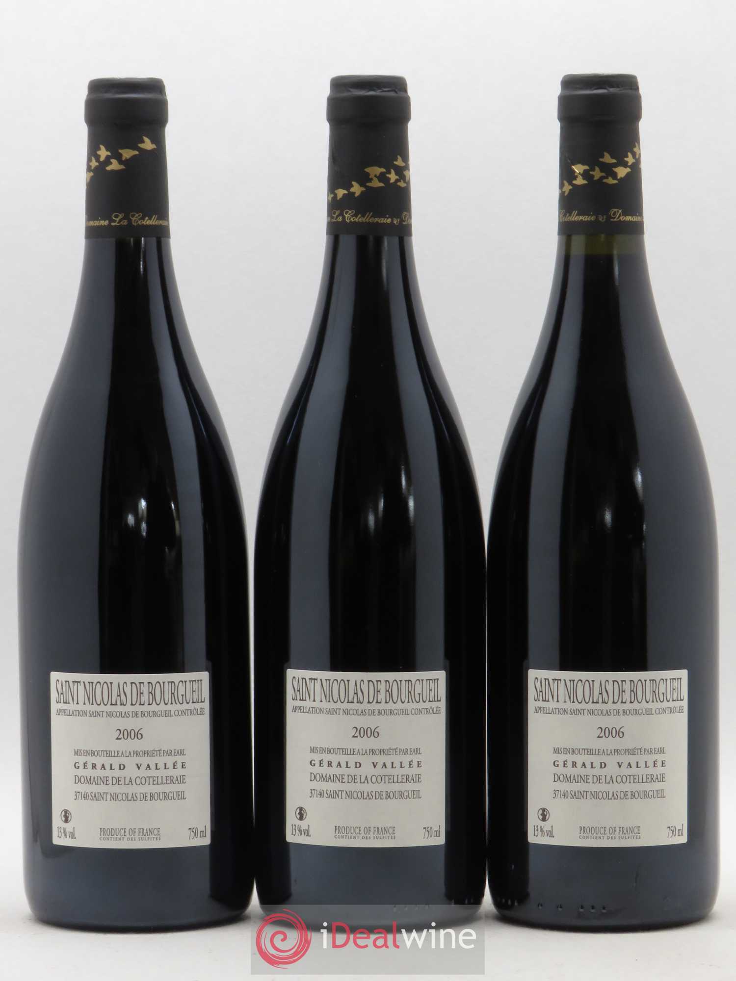 Saint-Nicolas de Bourgueil L'Envolee Domaine de la Cotelleraie 2006 - Posten von 3 Flaschen - 1