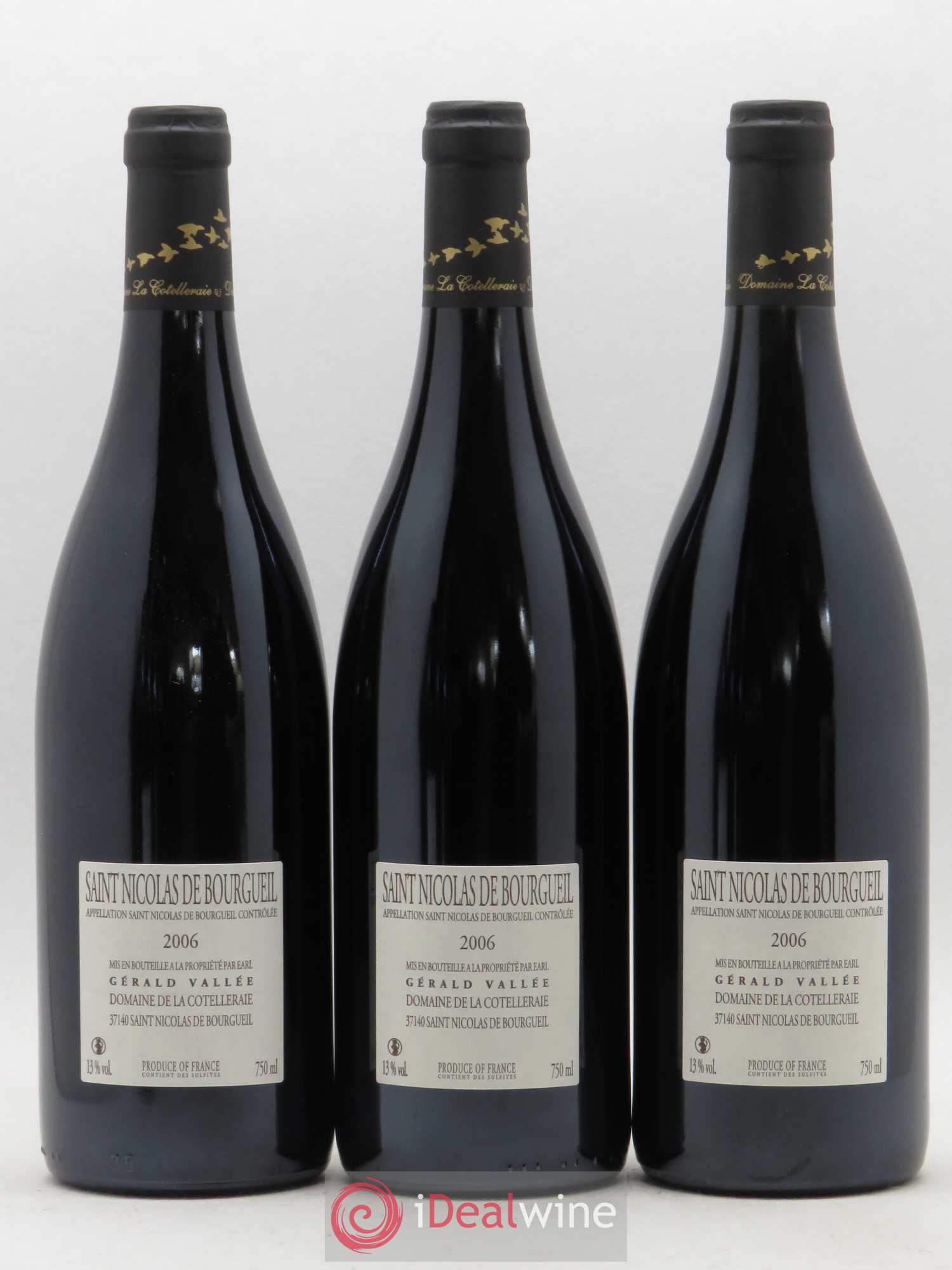 Saint-Nicolas de Bourgueil L'Envolee Domaine de la Cotelleraie 2006 - Posten von 3 Flaschen - 1