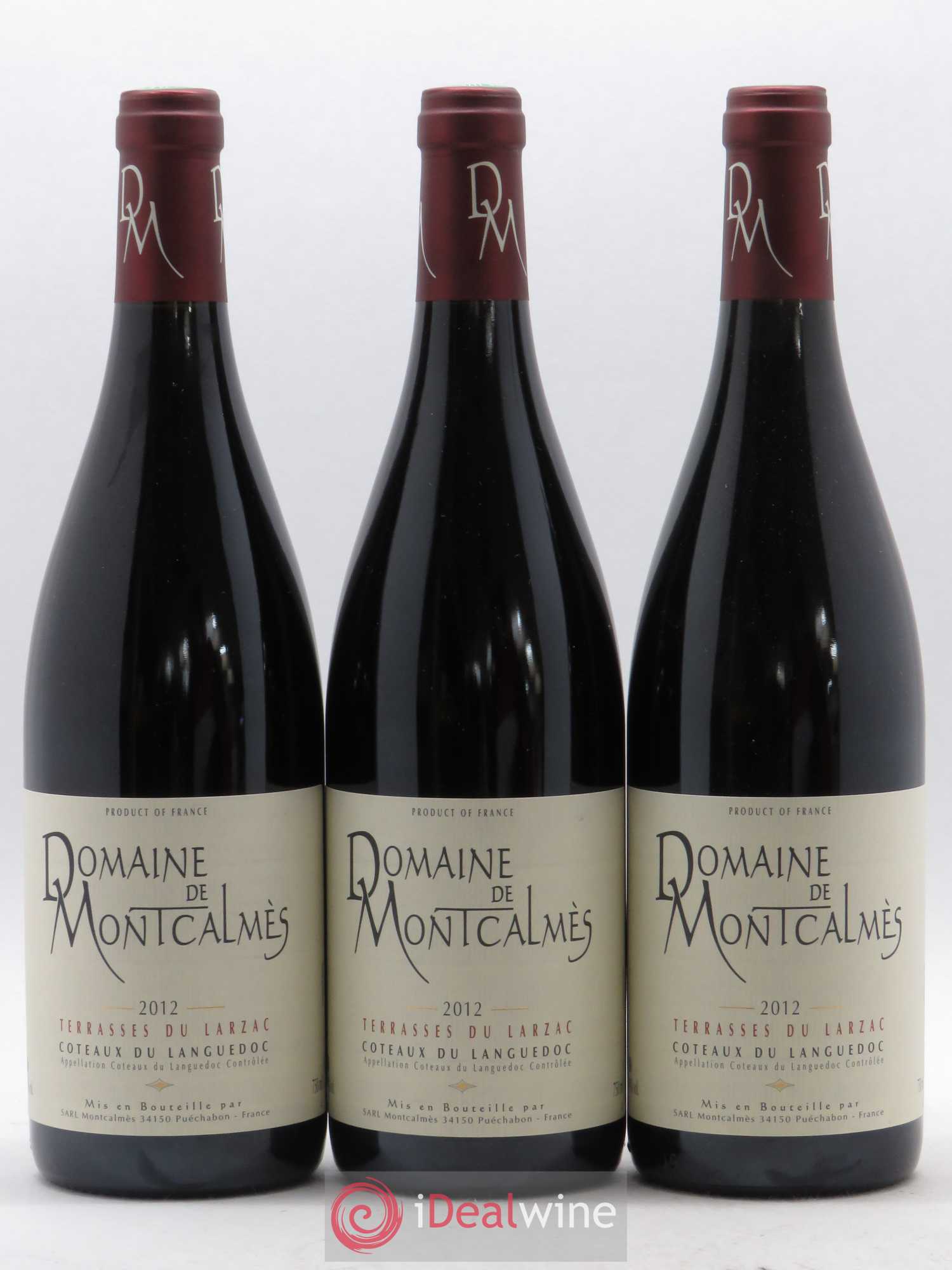 Terrasses du Larzac Domaine de Montcalmès Frédéric Pourtalié 2012 - Lot de 3 bouteilles - 0