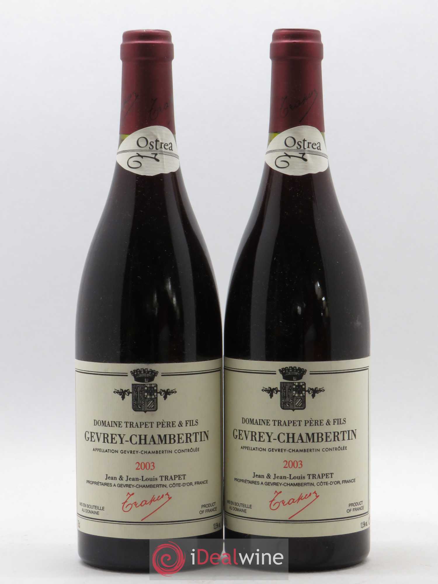 Gevrey-Chambertin Ostrea Domaine Trapet 2003 - Lot de 2 bouteilles - 0