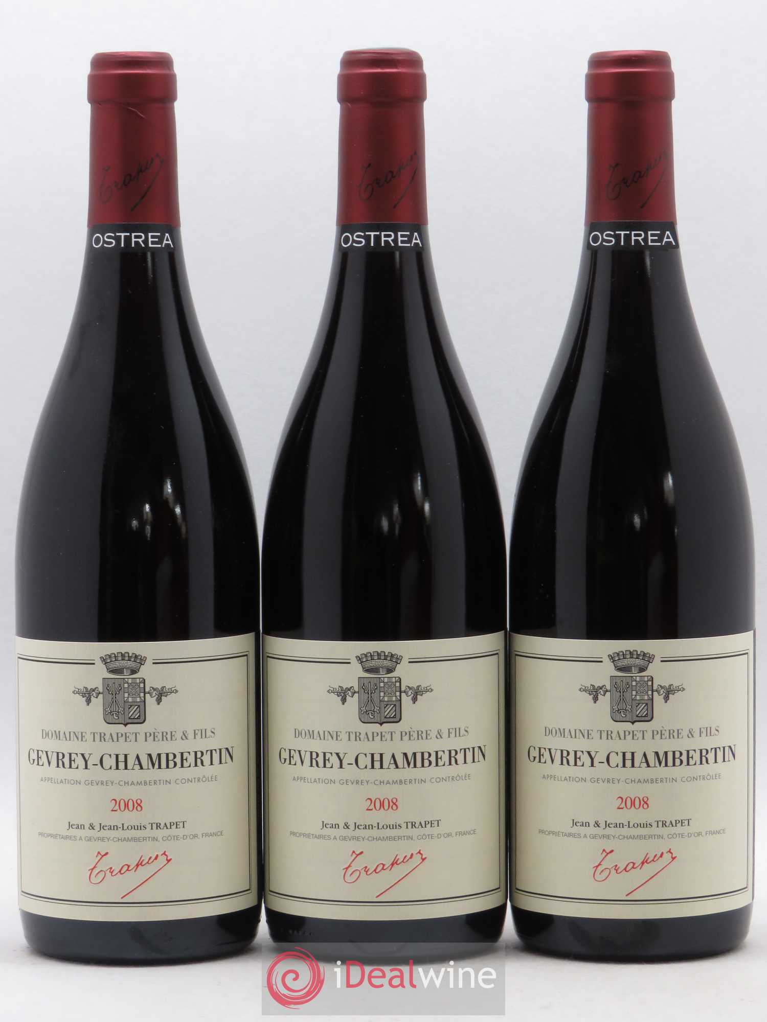 Gevrey-Chambertin Ostrea Domaine Trapet 2008 - Lot de 3 bouteilles - 0