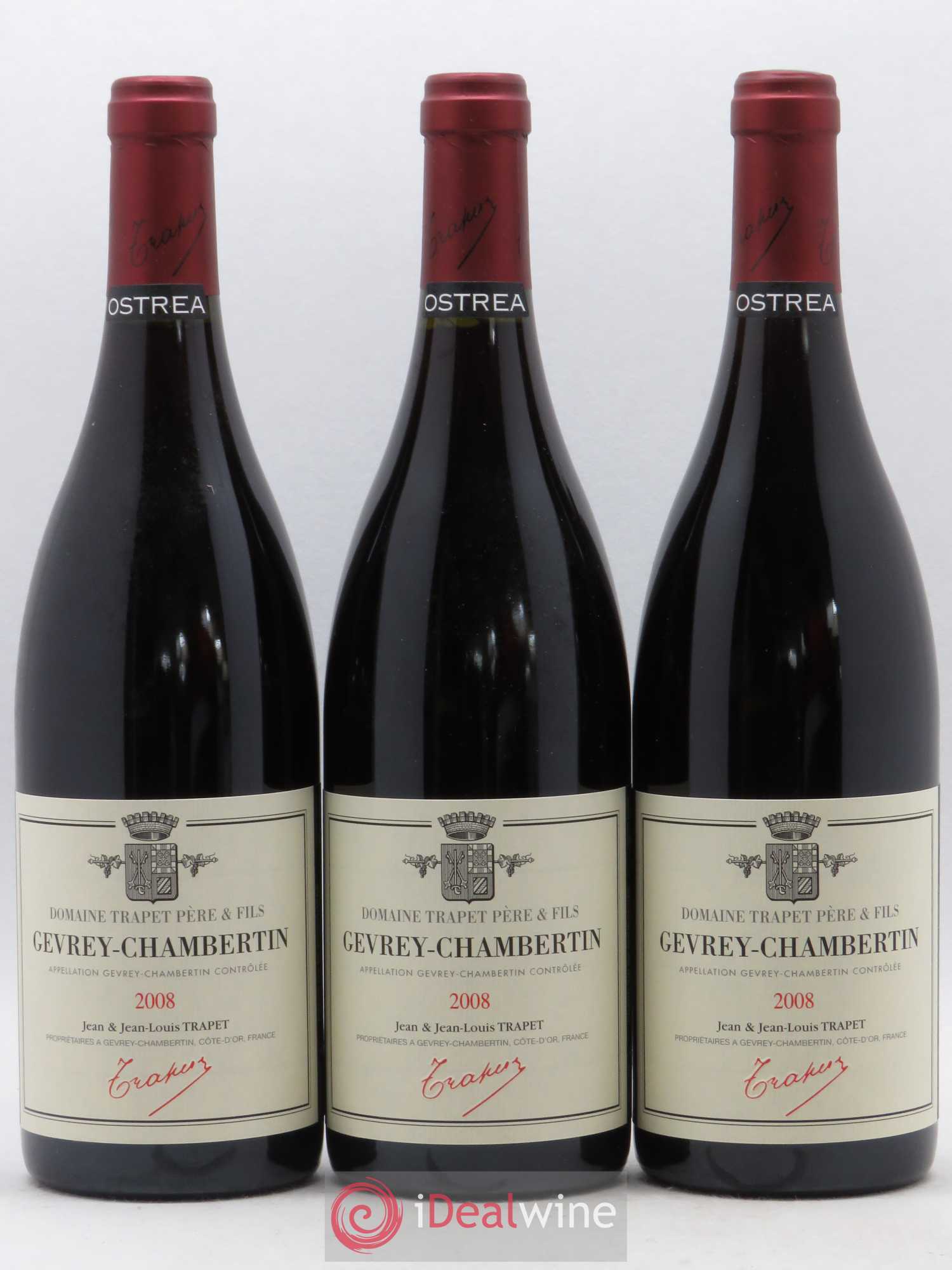 Gevrey-Chambertin Ostrea Domaine Trapet 2008 - Lot de 3 bouteilles - 0