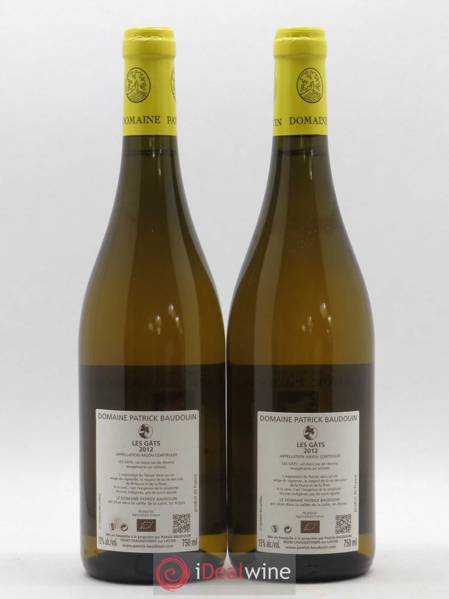 Anjou Les Gats Patrick Baudouin 2012 - Lot de 2 bouteilles - 1