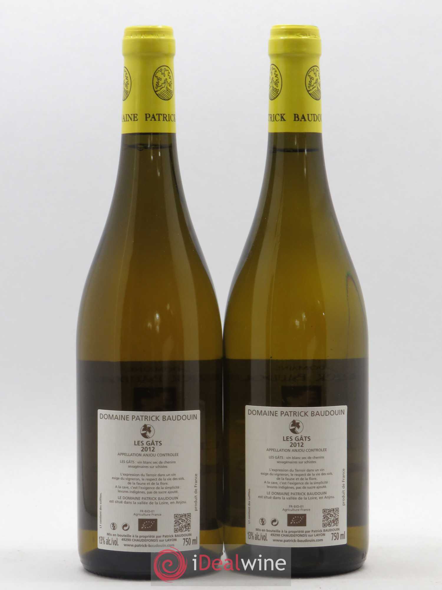 Anjou Les Gats Patrick Baudouin 2012 - Lot de 2 bouteilles - 1