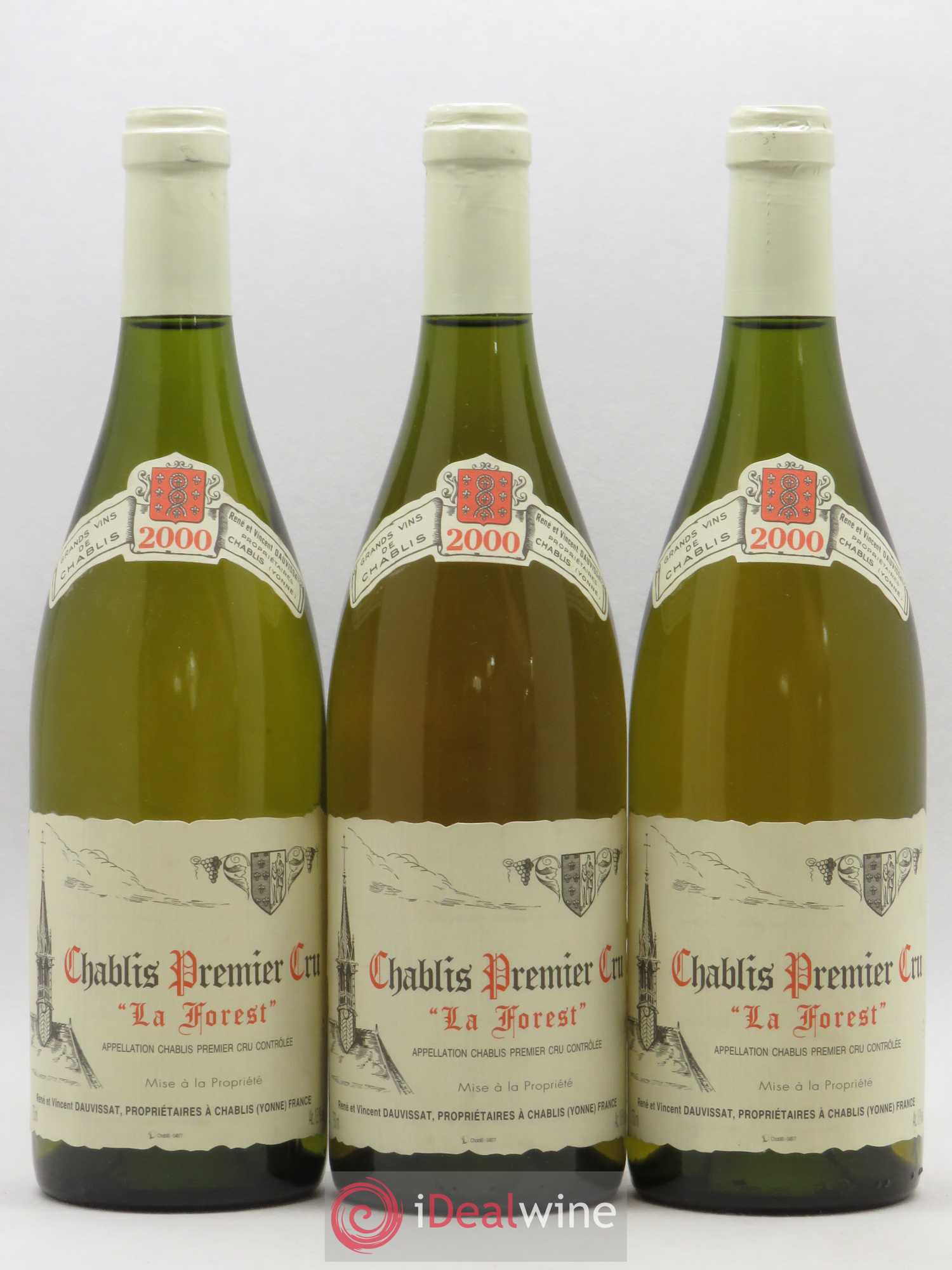 Chablis 1er Cru La Forest Vincent Dauvissat (Domaine) 2000 - Lot de 3 bouteilles - 0
