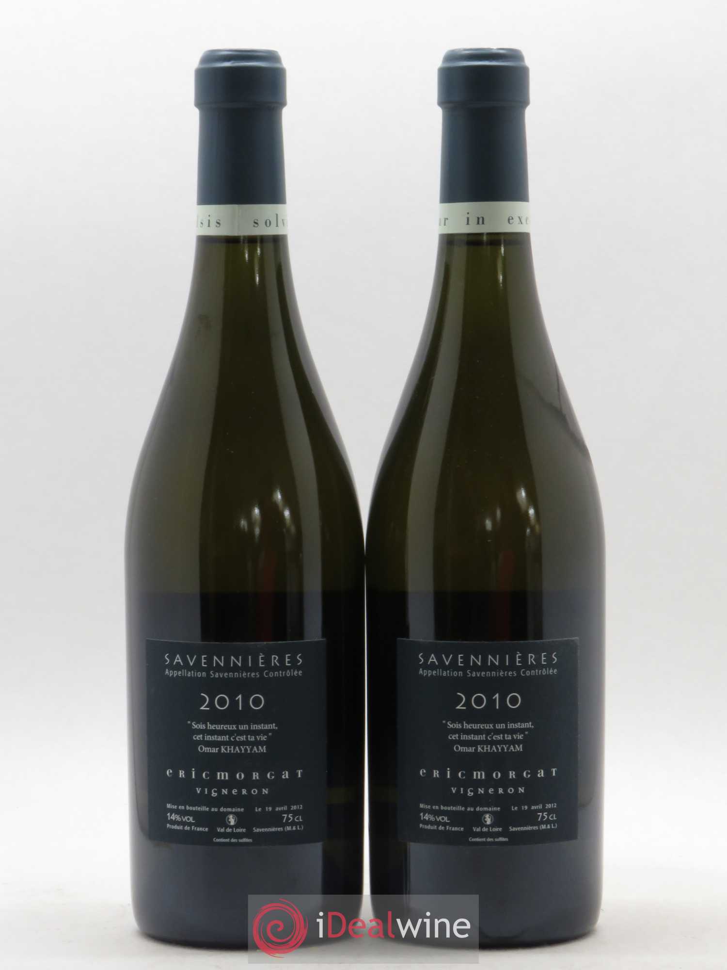 Savennières L'Enclos Eric Morgat 2010 - Lot de 2 bouteilles - 1