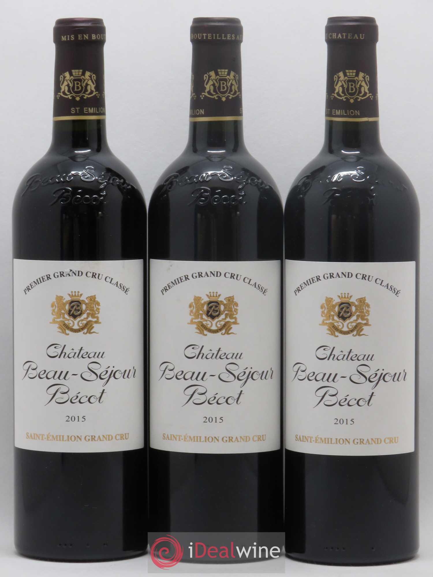 Château Beau-Séjour Bécot 1er Grand Cru Classé B 2015 - Lot de 3 bouteilles - 0