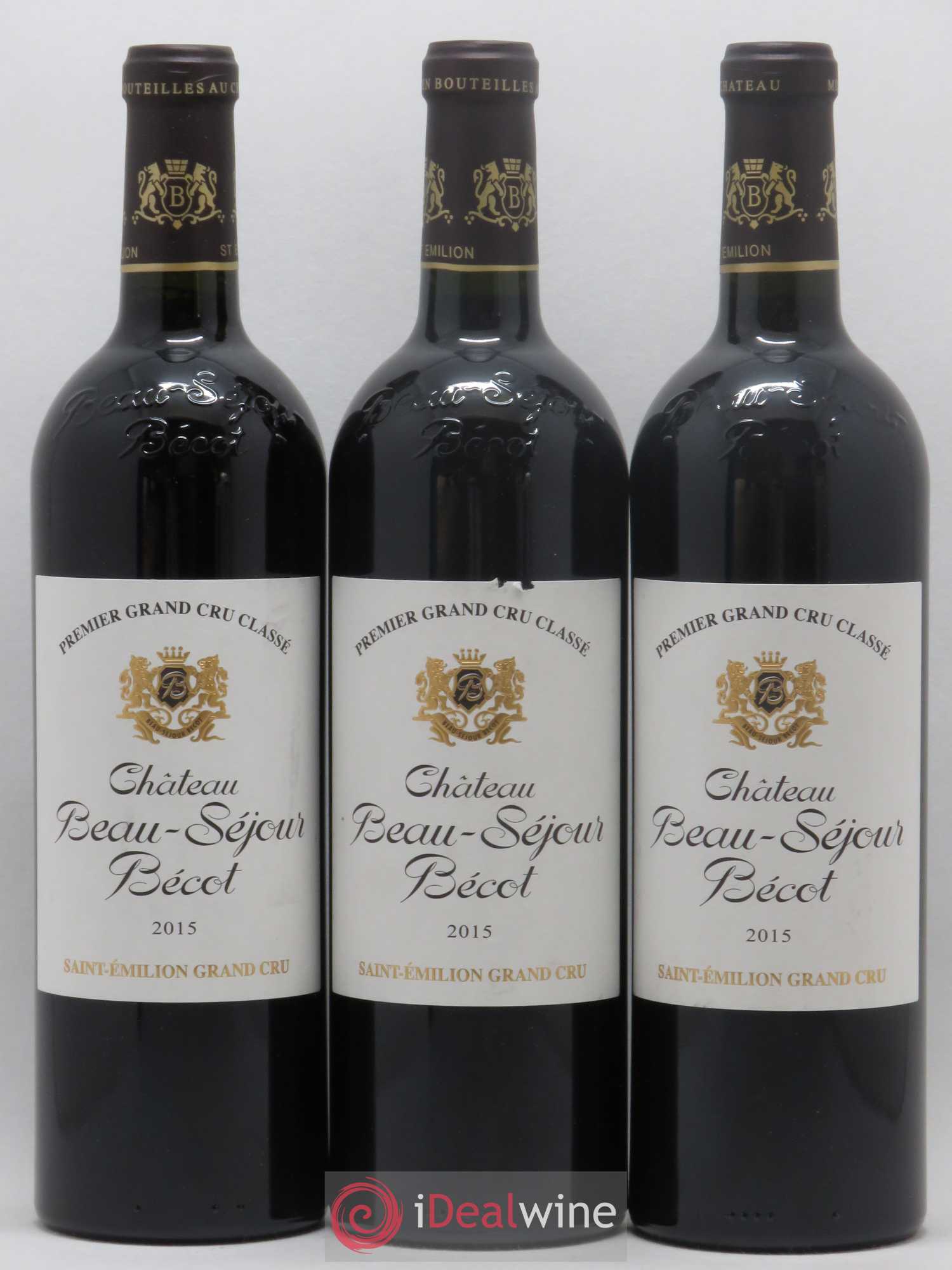 Château Beau-Séjour Bécot 1er Grand Cru Classé B 2015 - Lot de 3 bouteilles - 0