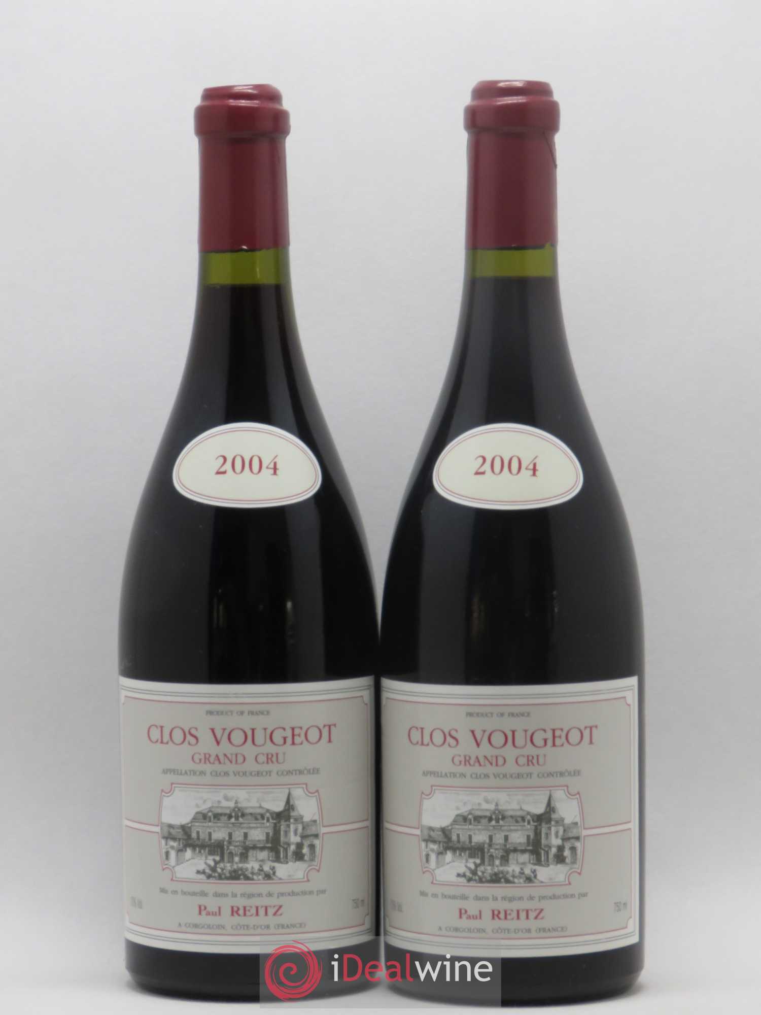 Clos de Vougeot Grand Cru Paul Reitz 2004 - Lot de 2 bouteilles - 0