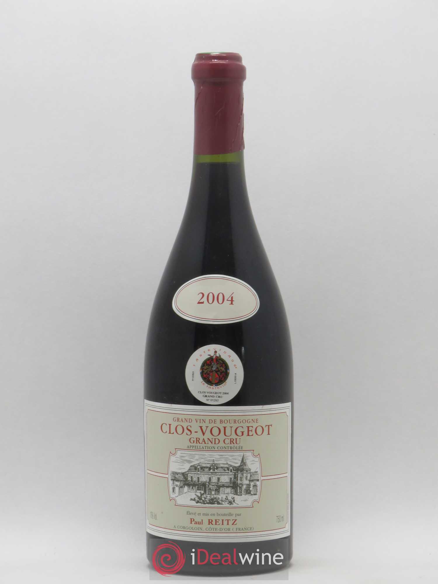 Clos de Vougeot Grand Cru Paul Reitz Tastevinage 2004 - Lot de 1 bouteille - 0