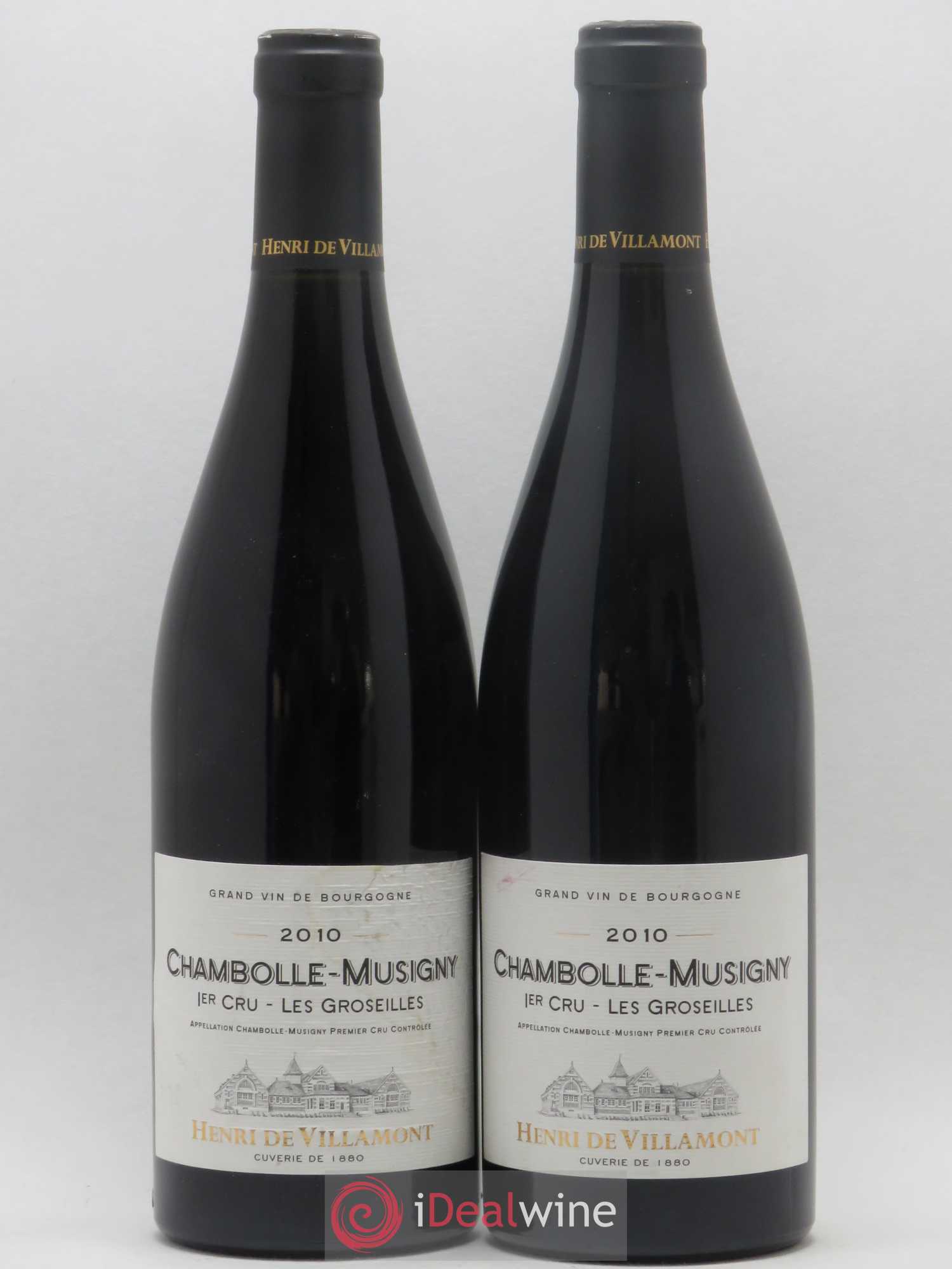 Chambolle-Musigny 1er Cru Les Groseilles Henri de Villamont 2010 - Posten von 2 Flaschen - 0